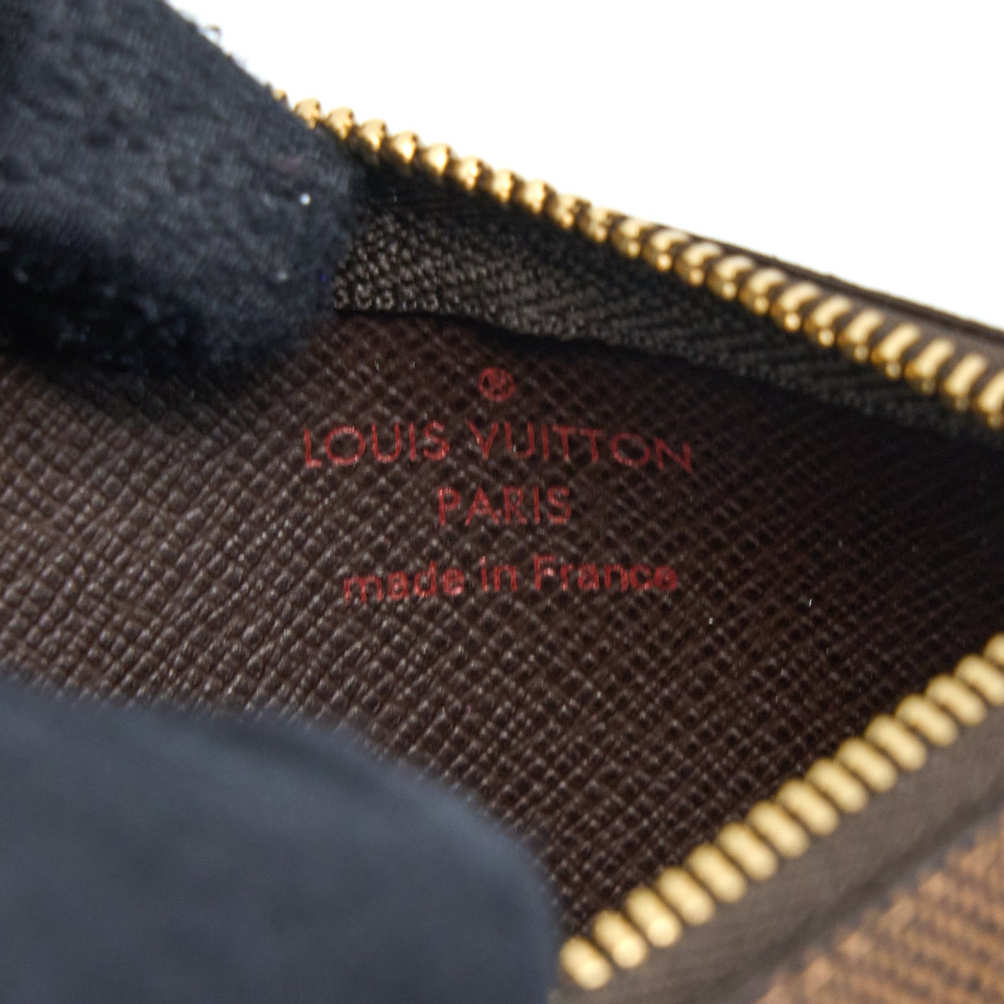 Louis Vuitton Key Pouch Damier Ebene Canvas Brown GHW