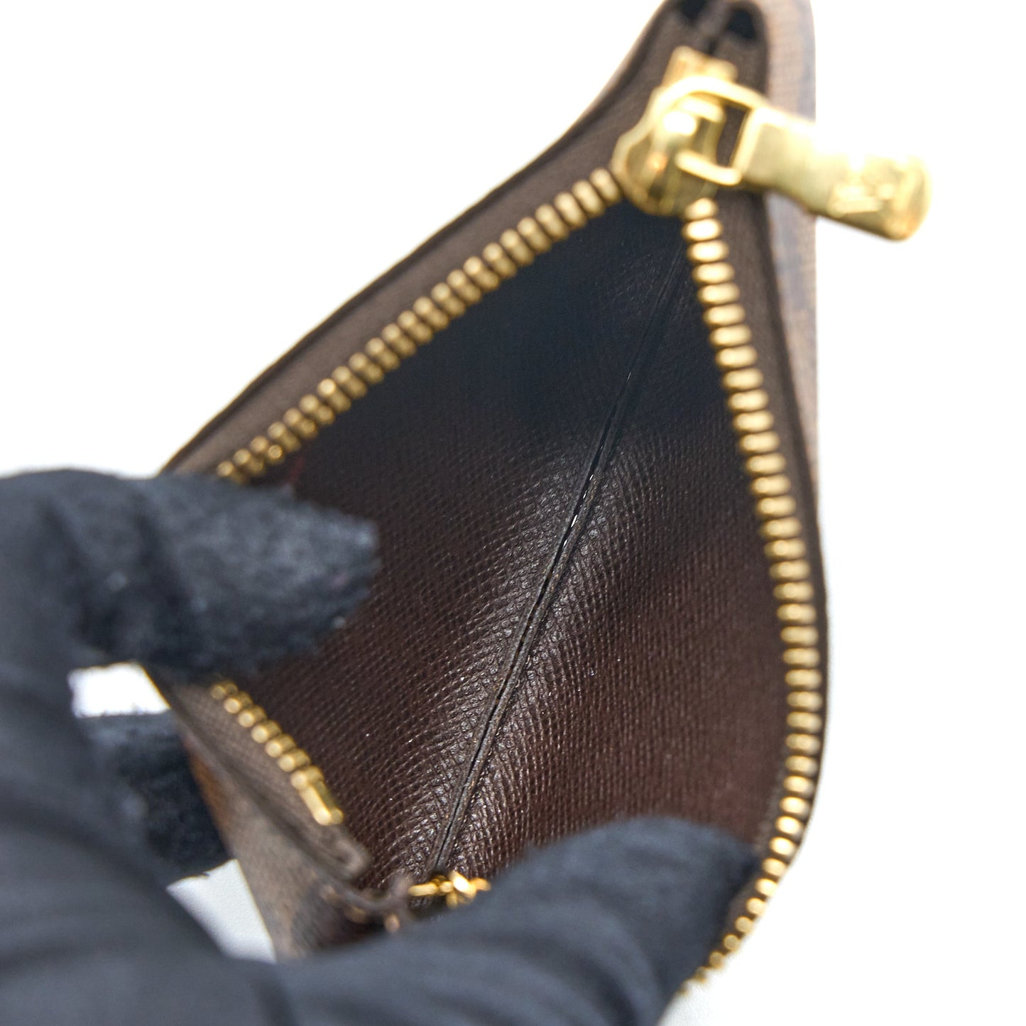 Louis Vuitton Key Pouch Damier Ebene Canvas Brown GHW