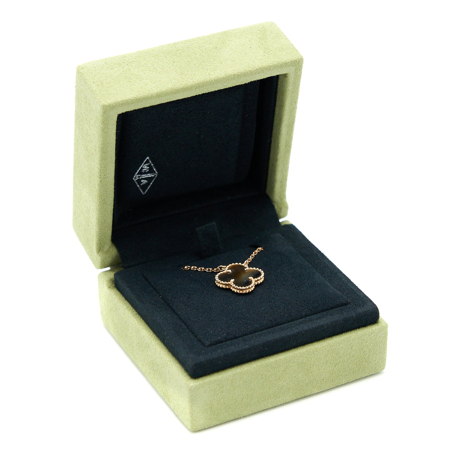 Van Cleef & Arpels Vintage Alhambra Pendant Mother of Pearl Grey Rose Gold