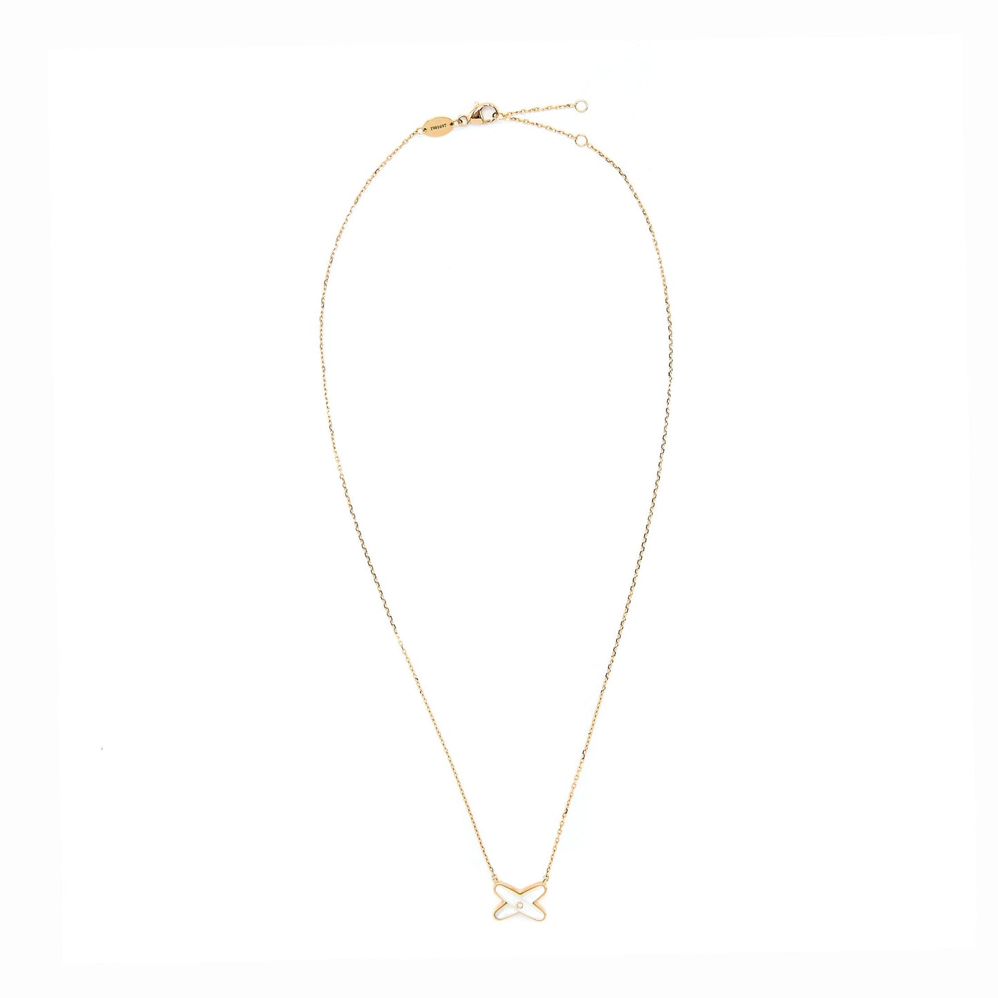 Chaumet Necklace With Mother of Pearl And Diamonds Liens Rose Gold