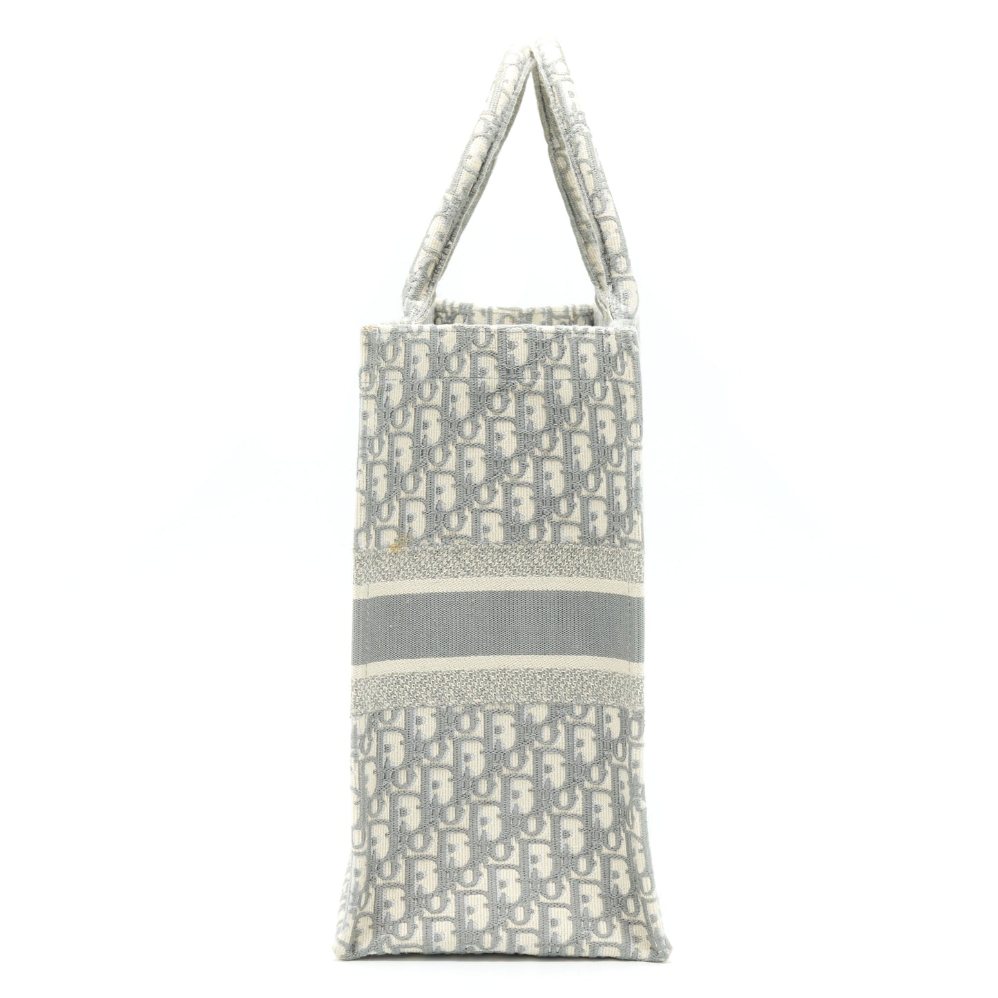 Luxury Dior Large Luxury Dior Book Tote Grey Oblique Embroidery