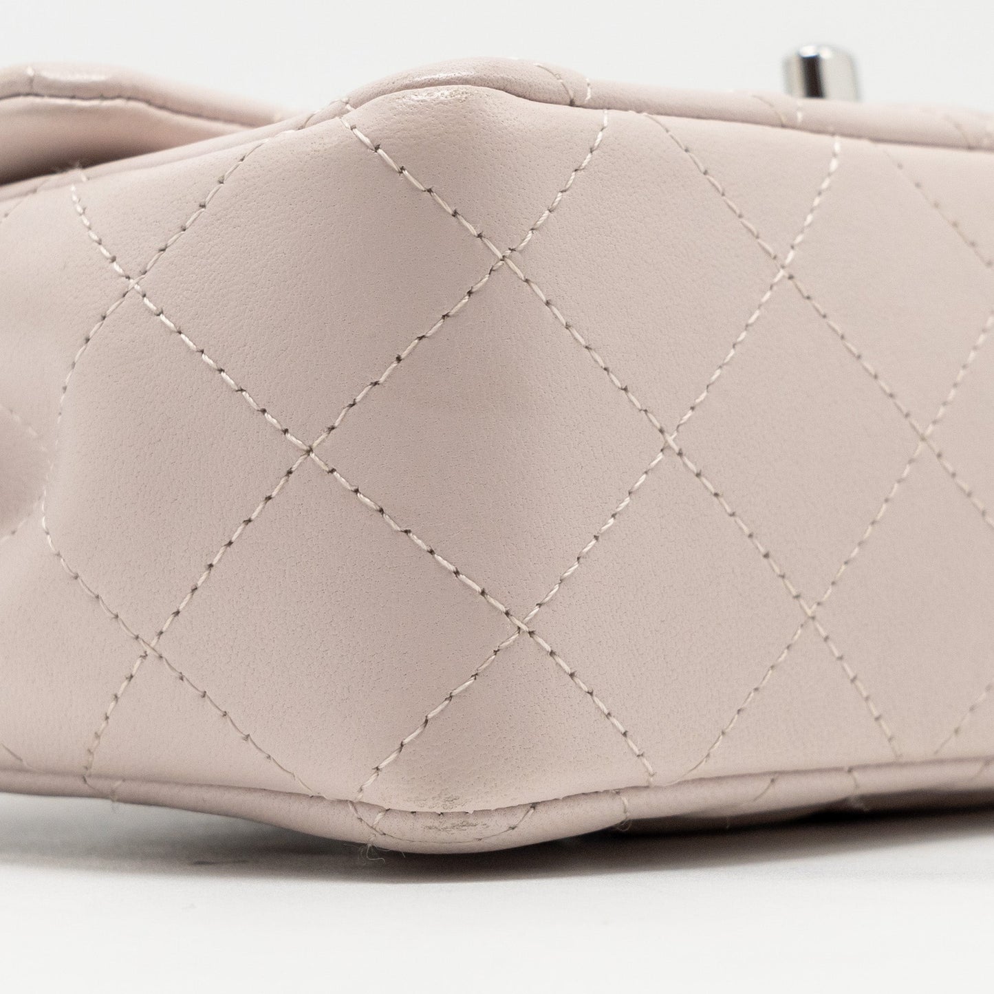 Chanel Mini Rectangular Flap Bag Lambskin Light Pink SHW (Microchip)
