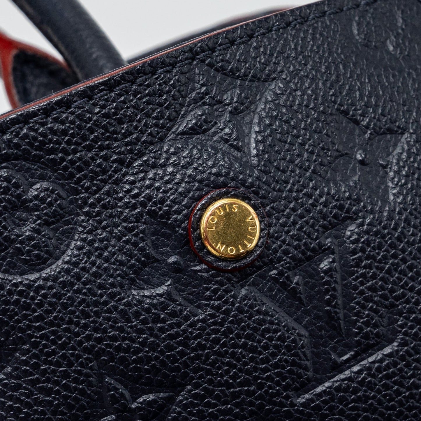 Louis Vuitton Montaigne MM Monogram Empreinte Navy GHW