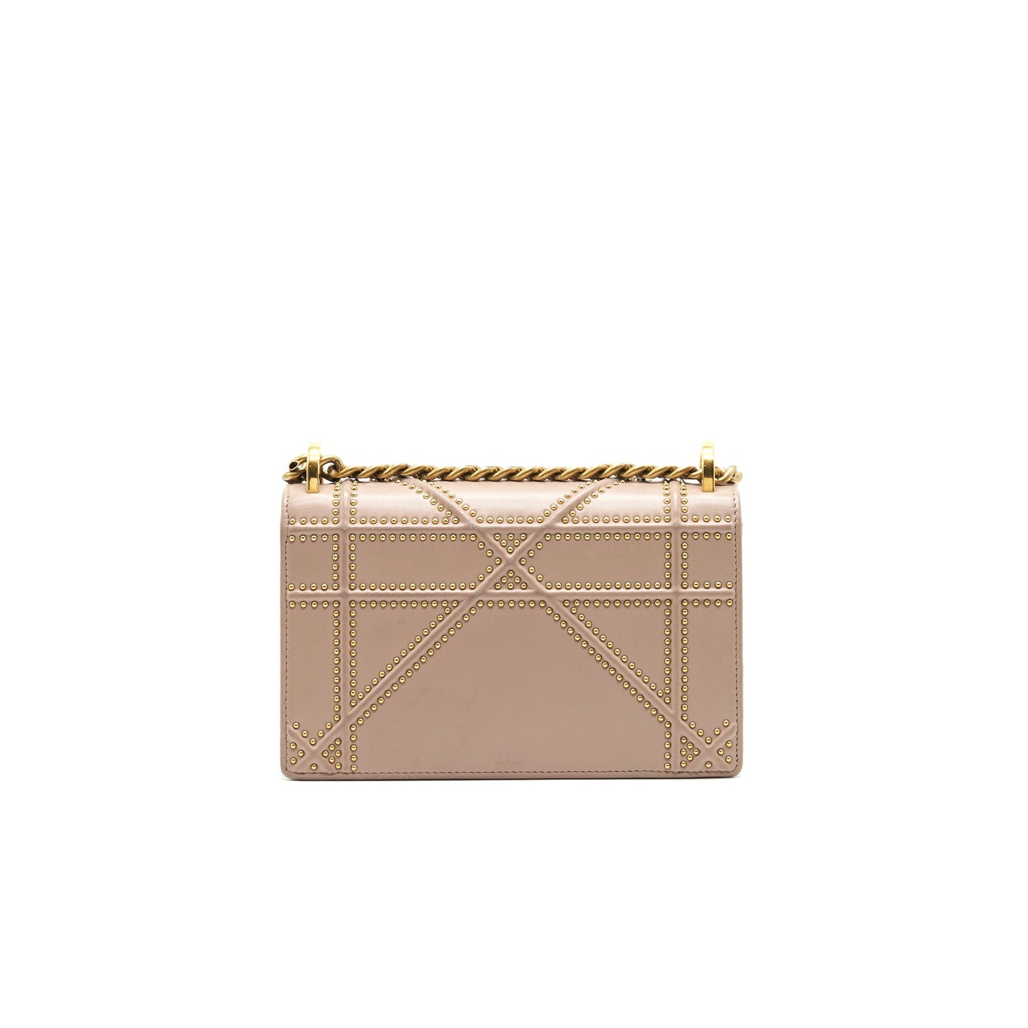 Luxury Dior Small Studded Luxury Diorama Beige GHW