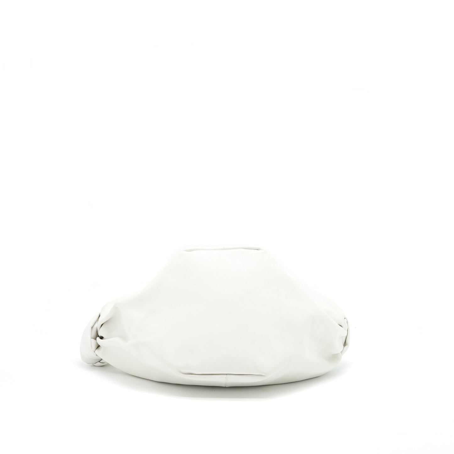 Bottega Veneta Double Knot Leather Shoulder Bag White
