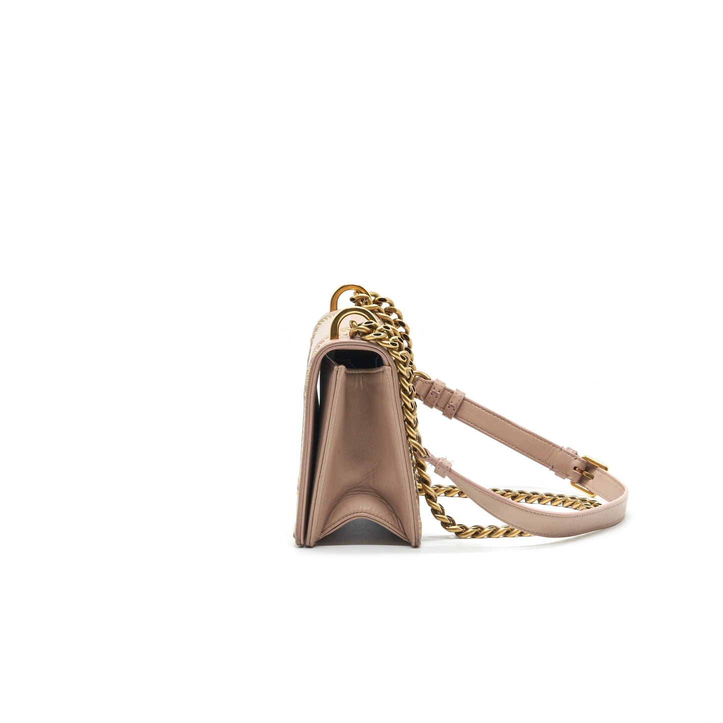 Luxury Dior Small Studded Luxury Diorama Beige GHW