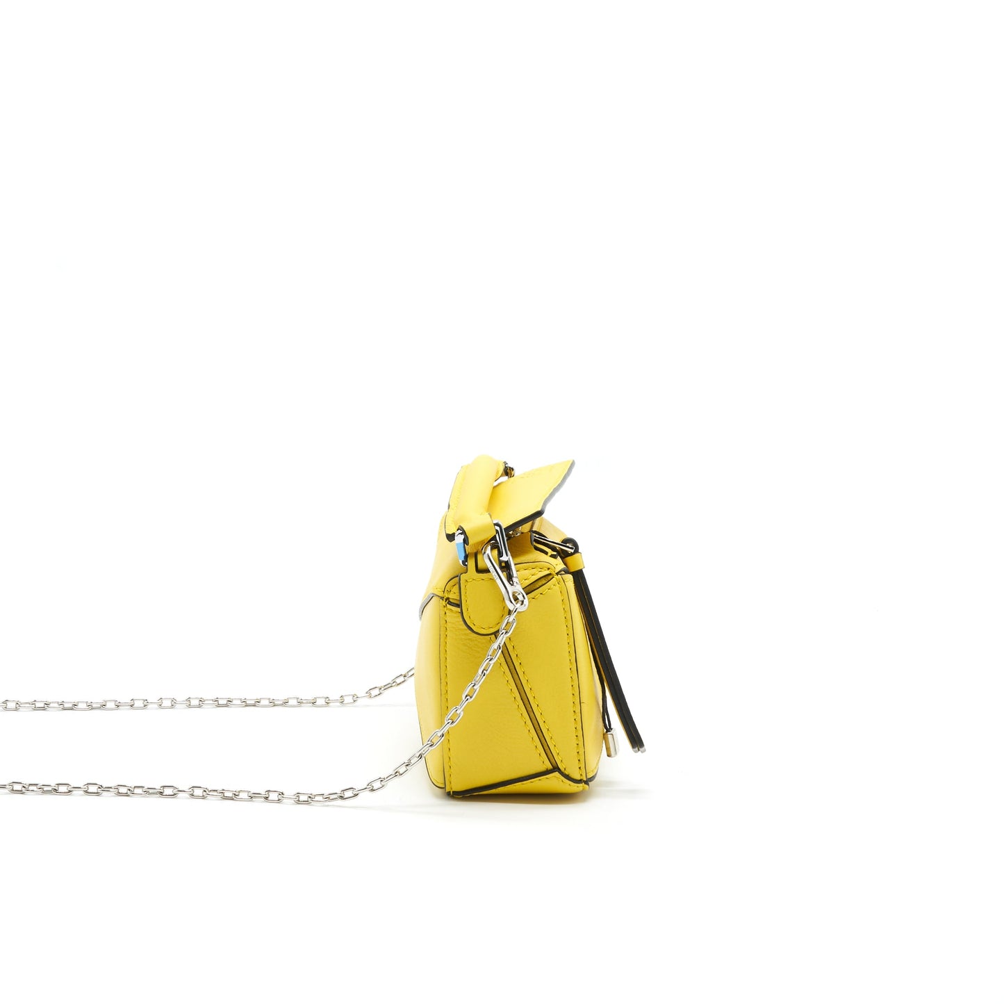 Loewe Nano Puzzle Bag in Classic Calfskin Yellow SHW