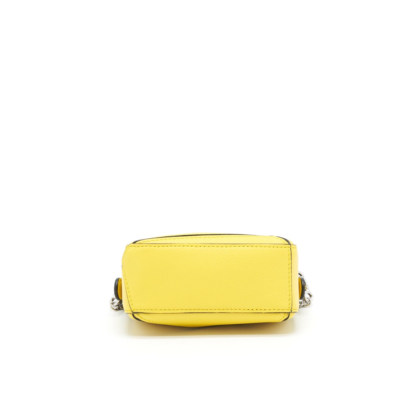 Loewe Nano Puzzle Bag in Classic Calfskin Yellow SHW