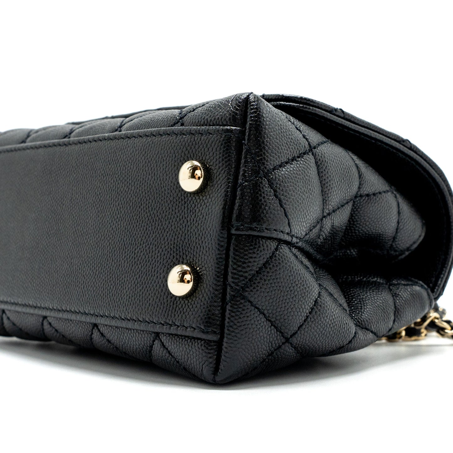 Chanel Coco Handle Extra  Mini Caviar Black LGHW(Microchip)