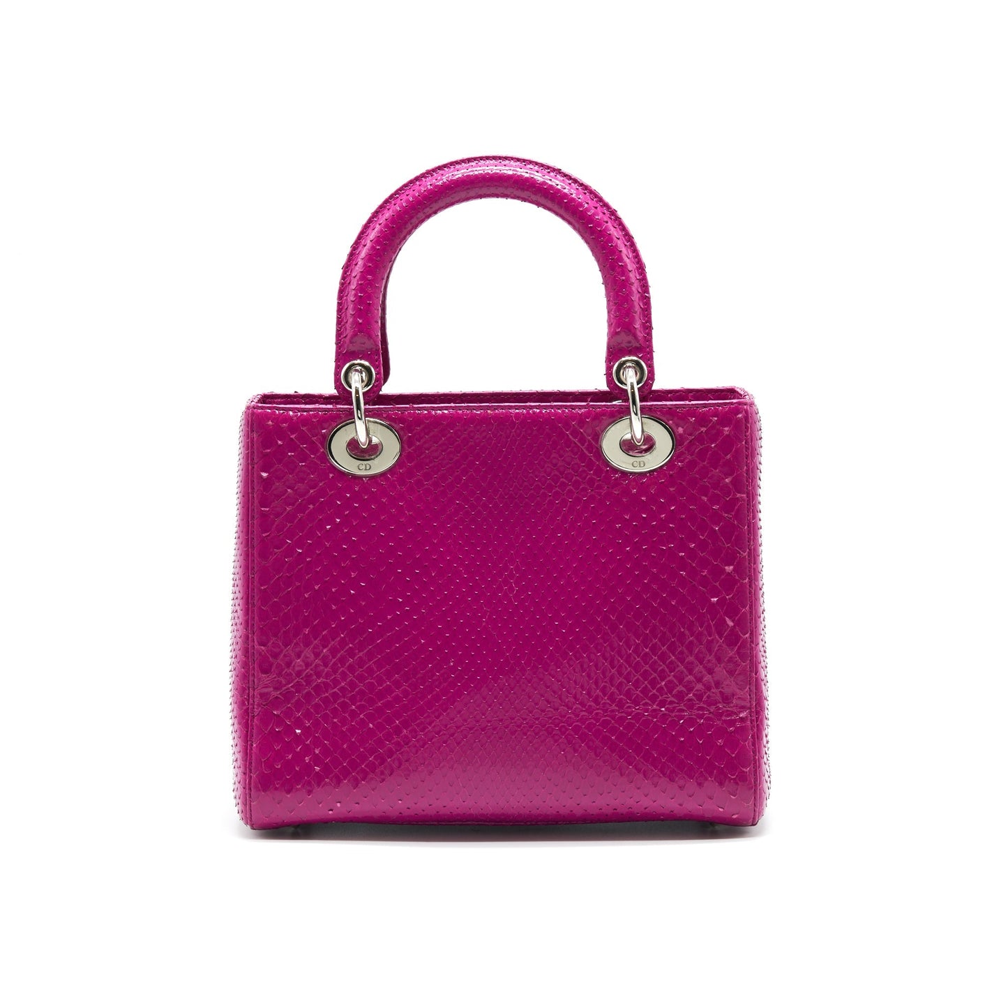 Luxury Dior Python Medium Lady Luxury Dior Bag Plum Pink SHW