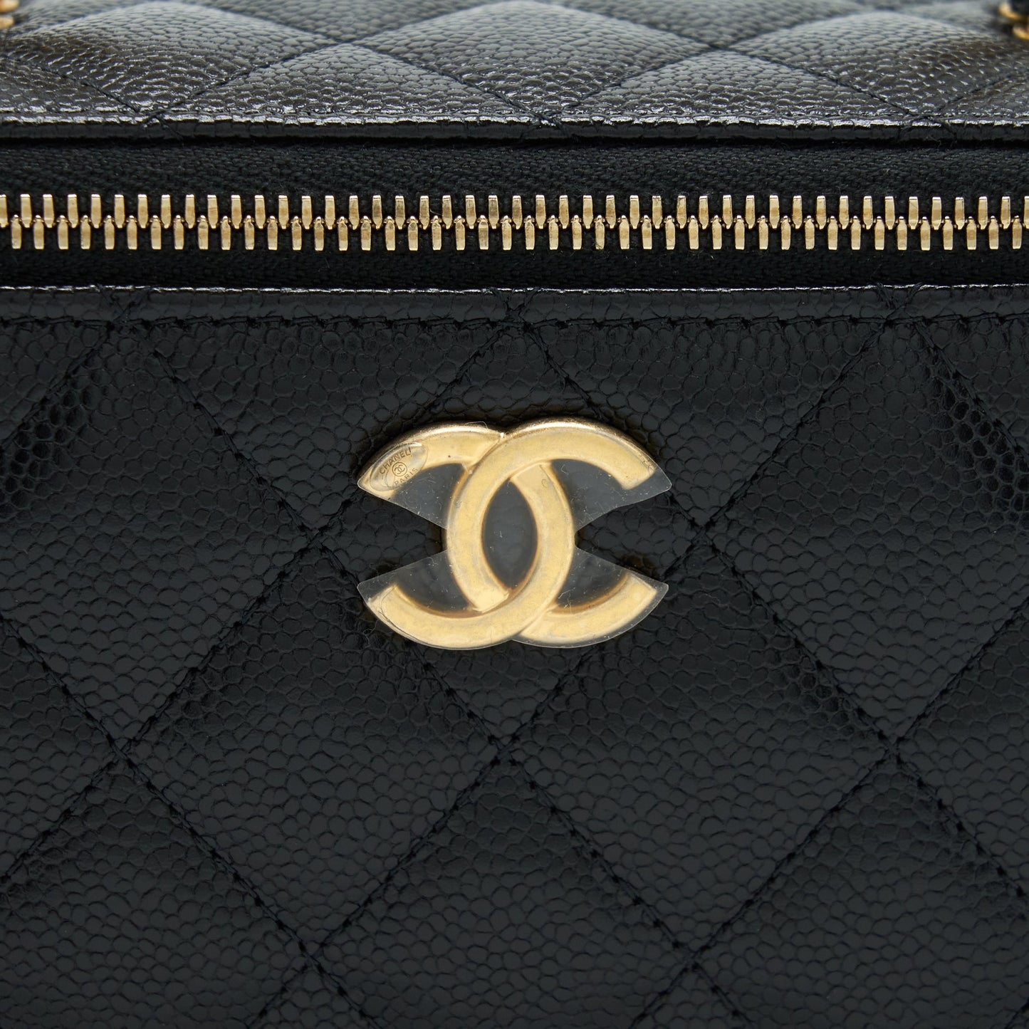 Chanel 22S Letter Top Handle Long Vanity Caviar Black GHW