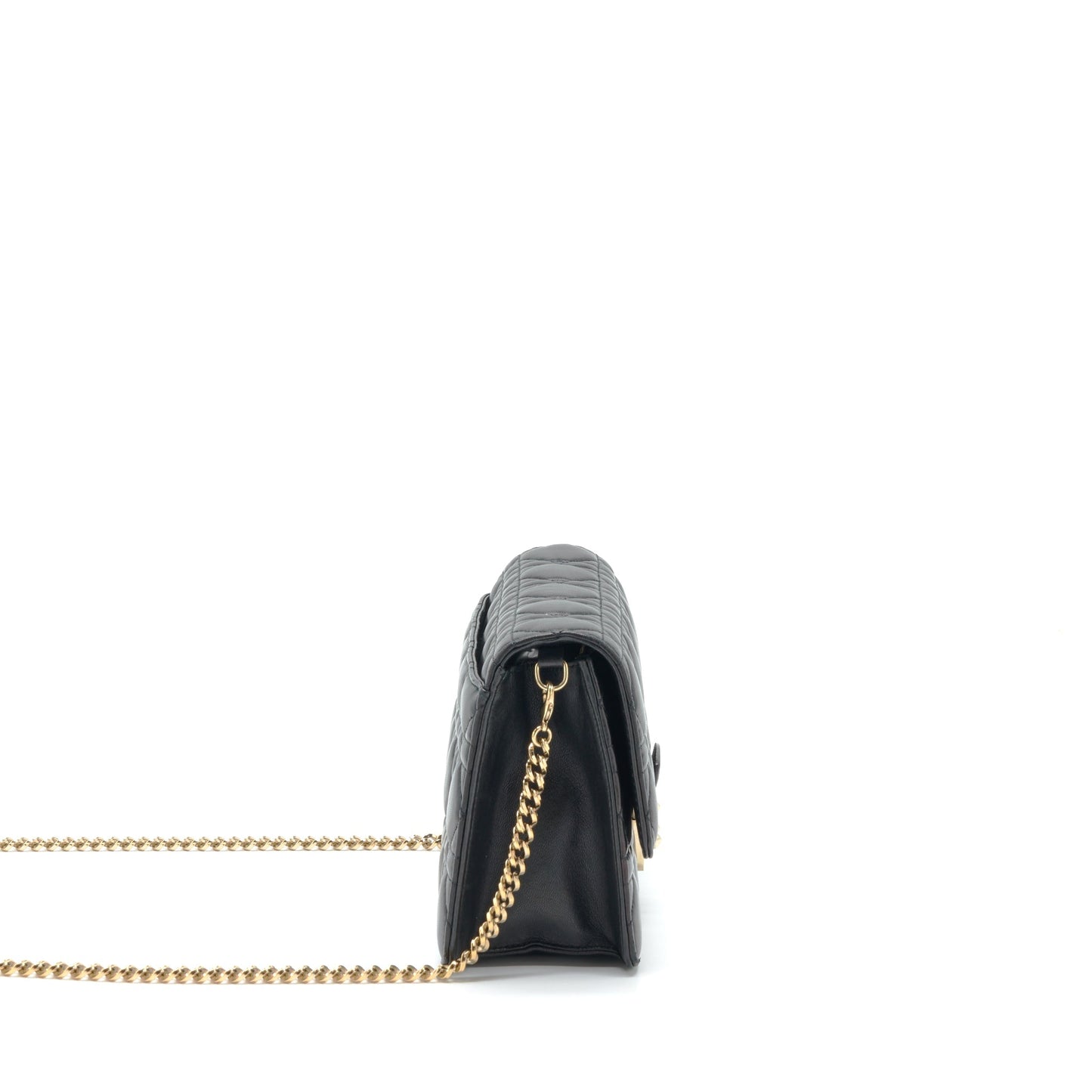 Luxury Dior Miss Luxury Dior Mini Crossbody Chain Bag Lambskin Black LGHW