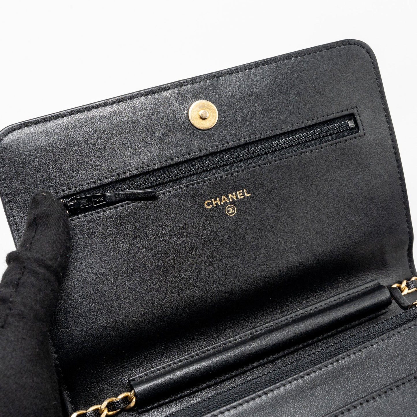 Chanel Boy Wallet on Chain Caviar Black GHW