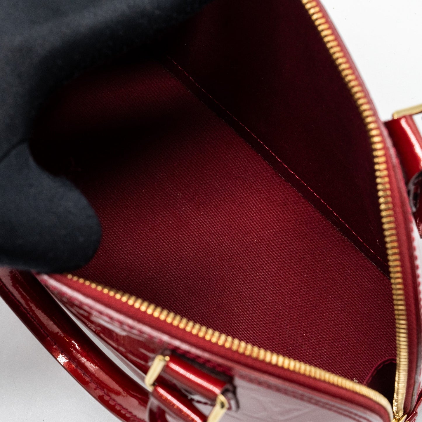 Louis Vuitton Alma BB Patent Red GHW