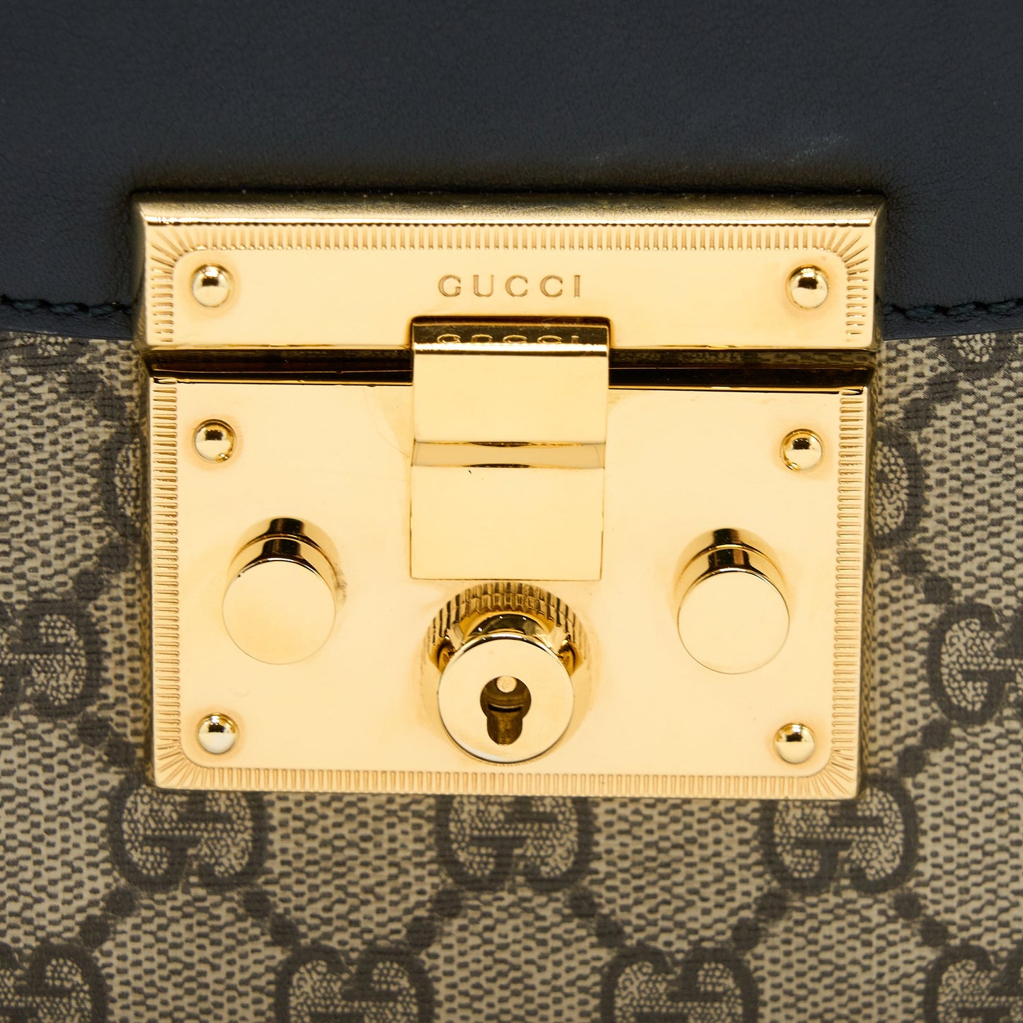 Gucci Web Padlock Crossbody Bag GHW