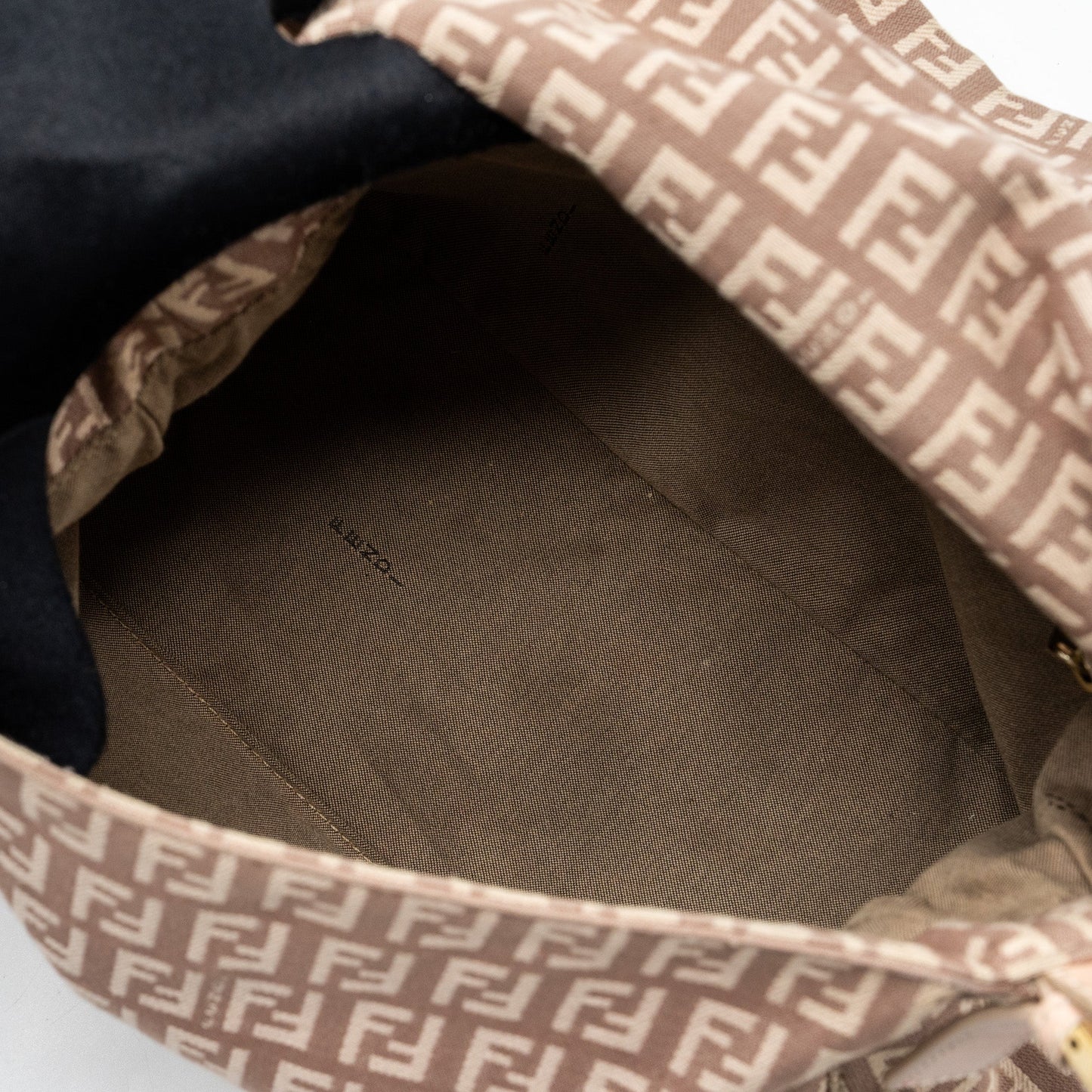 Fendi Zucchino Mama Flap Bag FF Jacquard Canvas Light Pink GHW