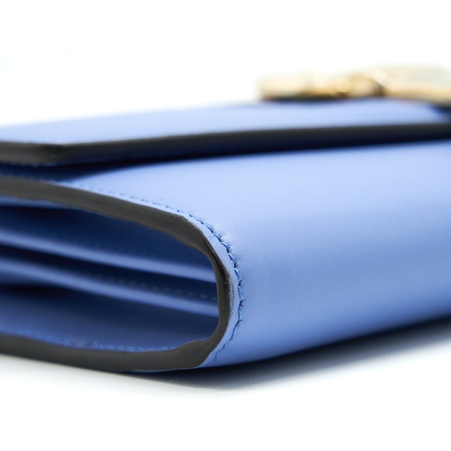 Gucci Sylvie Leather Continental Long Wallet In Blue