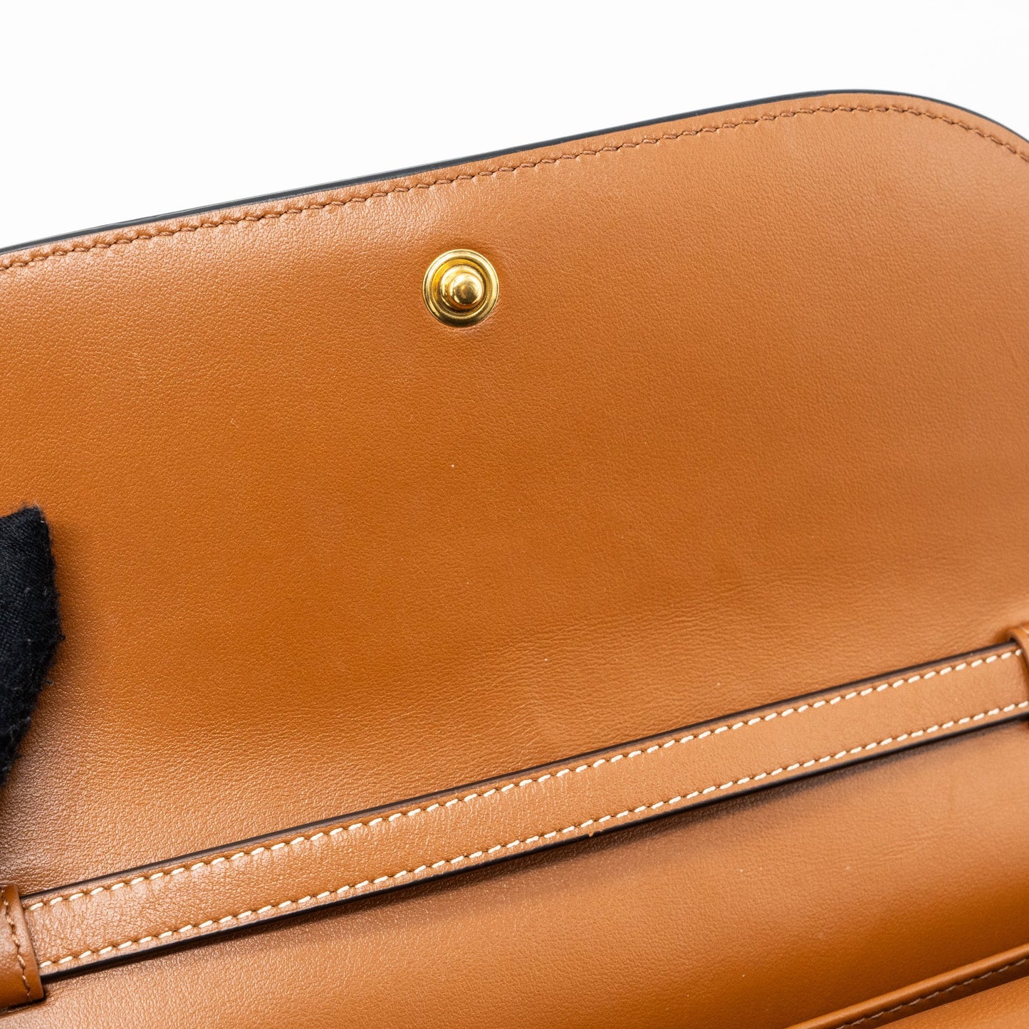 Celine Wallet On Strap Triomphe Canvas/ Lambskin Tan GHW