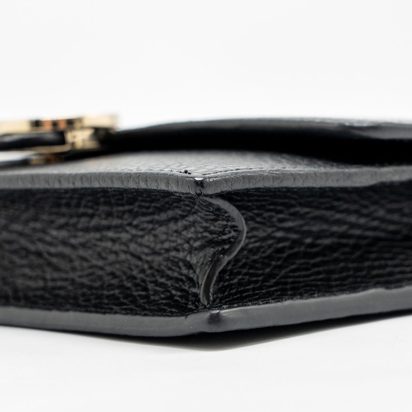 Gucci Interlocking Chain Wallet Calfskin Black GHW