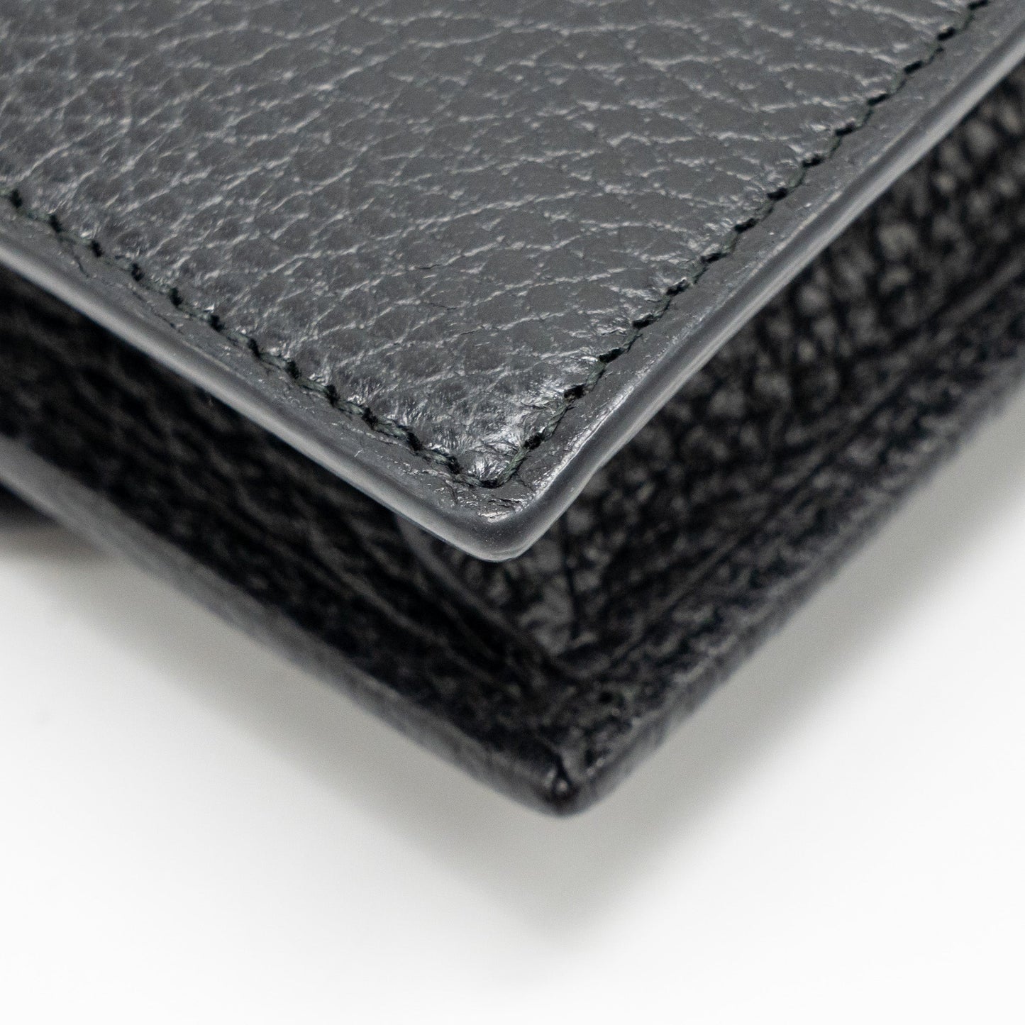 Gucci Interlocking Chain Wallet Calfskin Black GHW