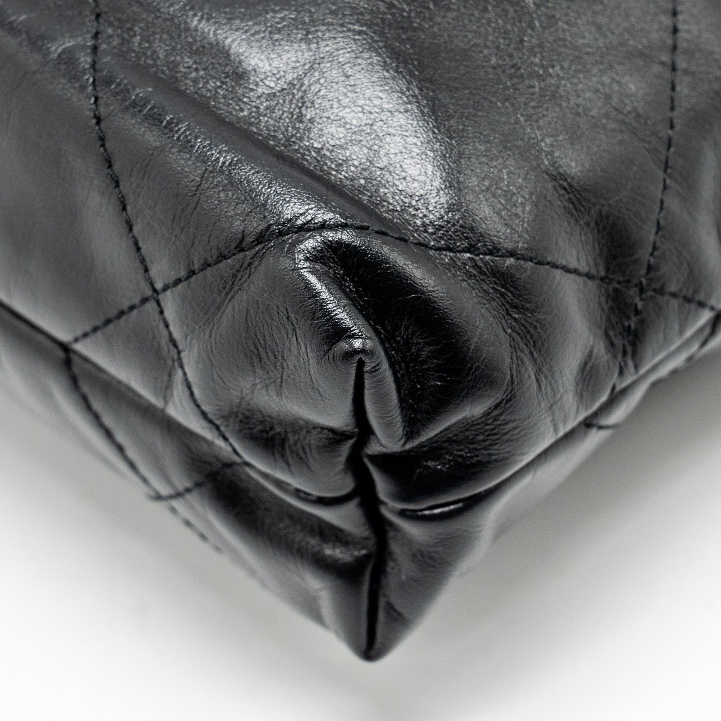 Chanel Mini 22 Bag Shiny Calfskin Black GHW (microchip)
