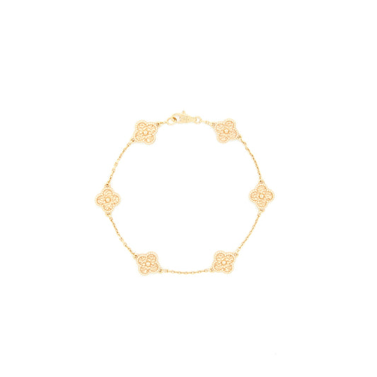 Van Cleef Arpels Sweet Alhambra 6 Motifs Bracelet Rose Gold