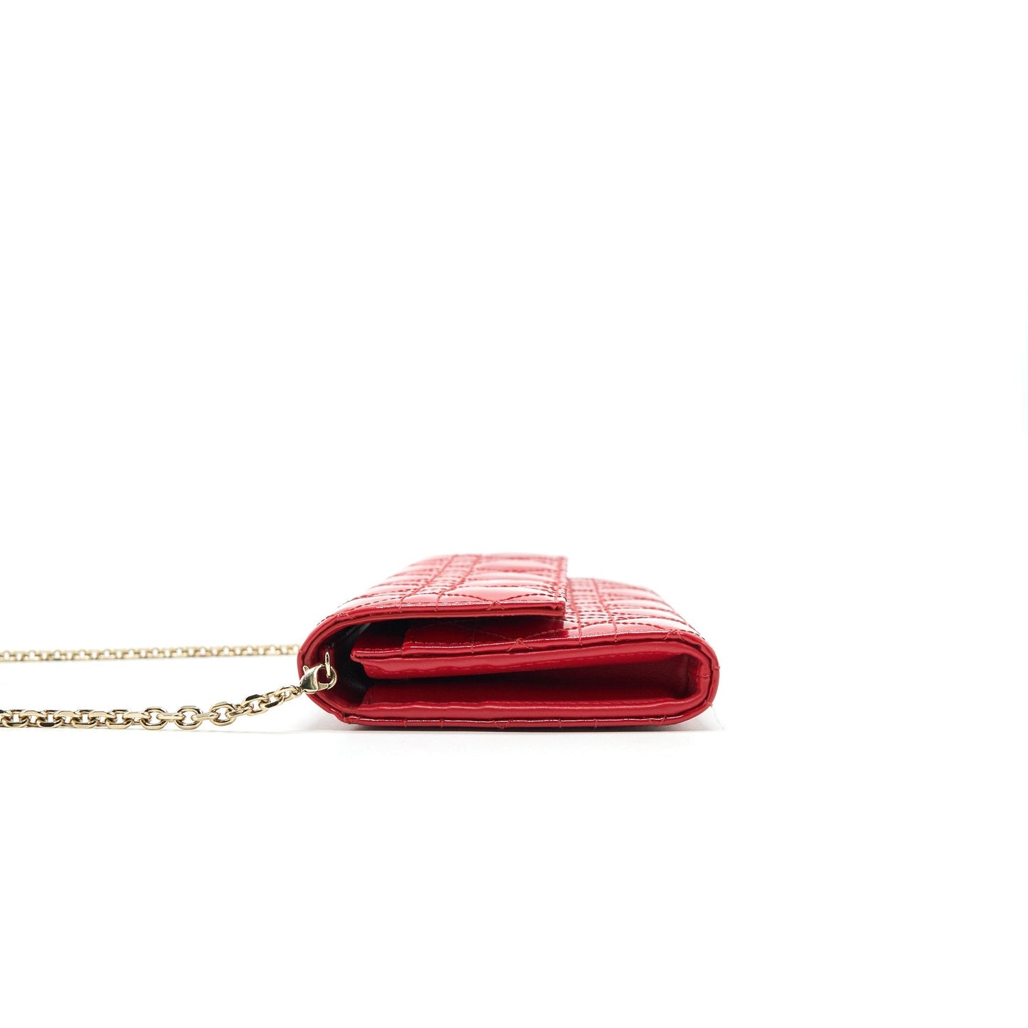 Luxury Dior Lady Luxury Dior Wallet on Chain Red LGHW