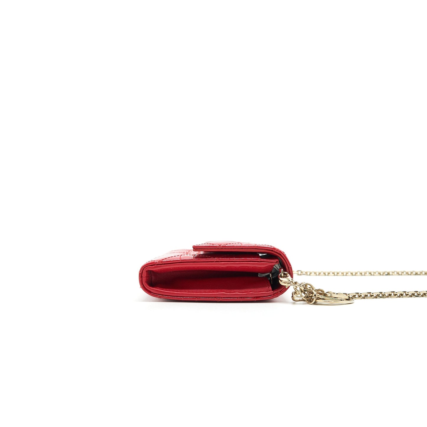 Luxury Dior Lady Luxury Dior Wallet on Chain Red LGHW