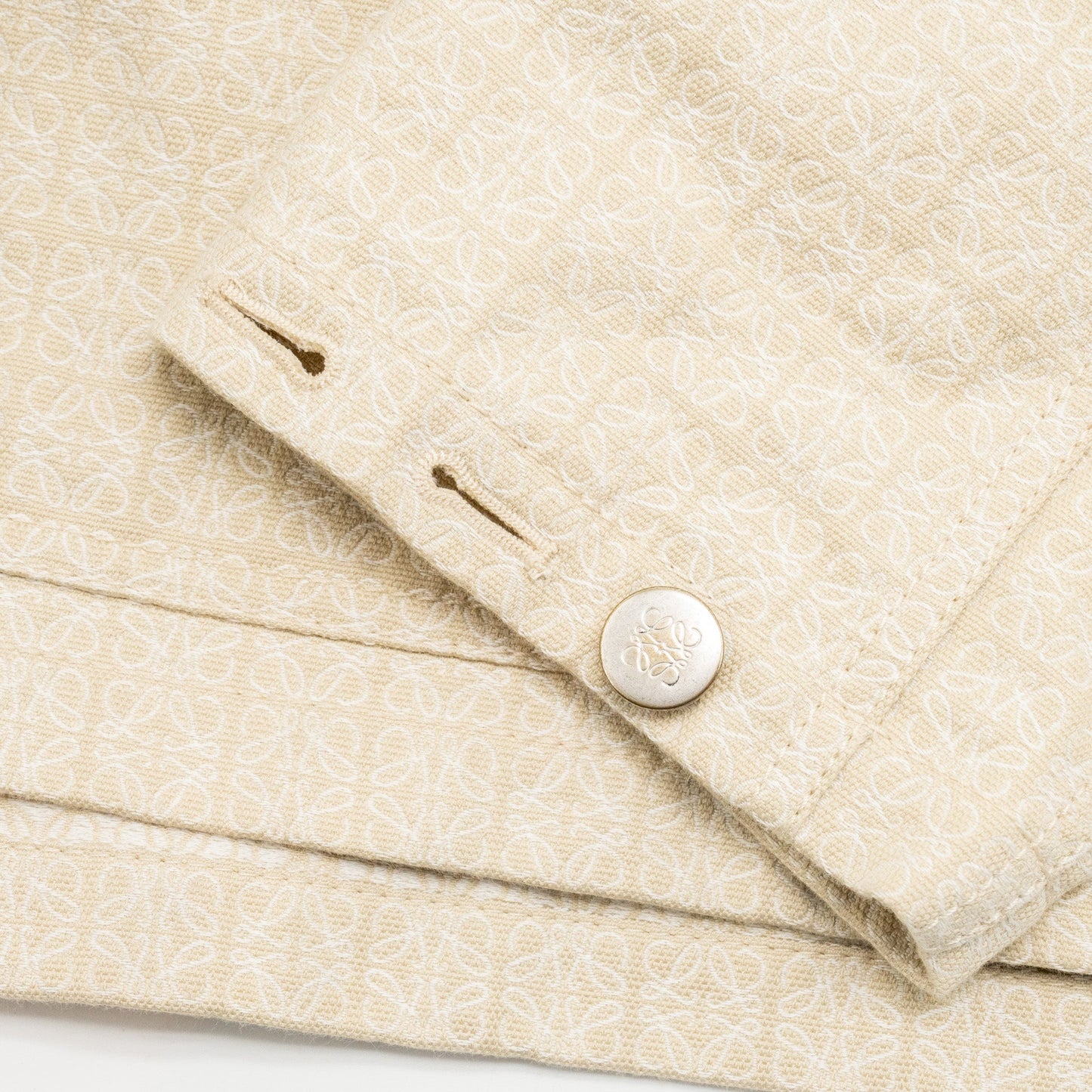 Loewe Size 36 Leather Pocket Jacket Cotton Beige
