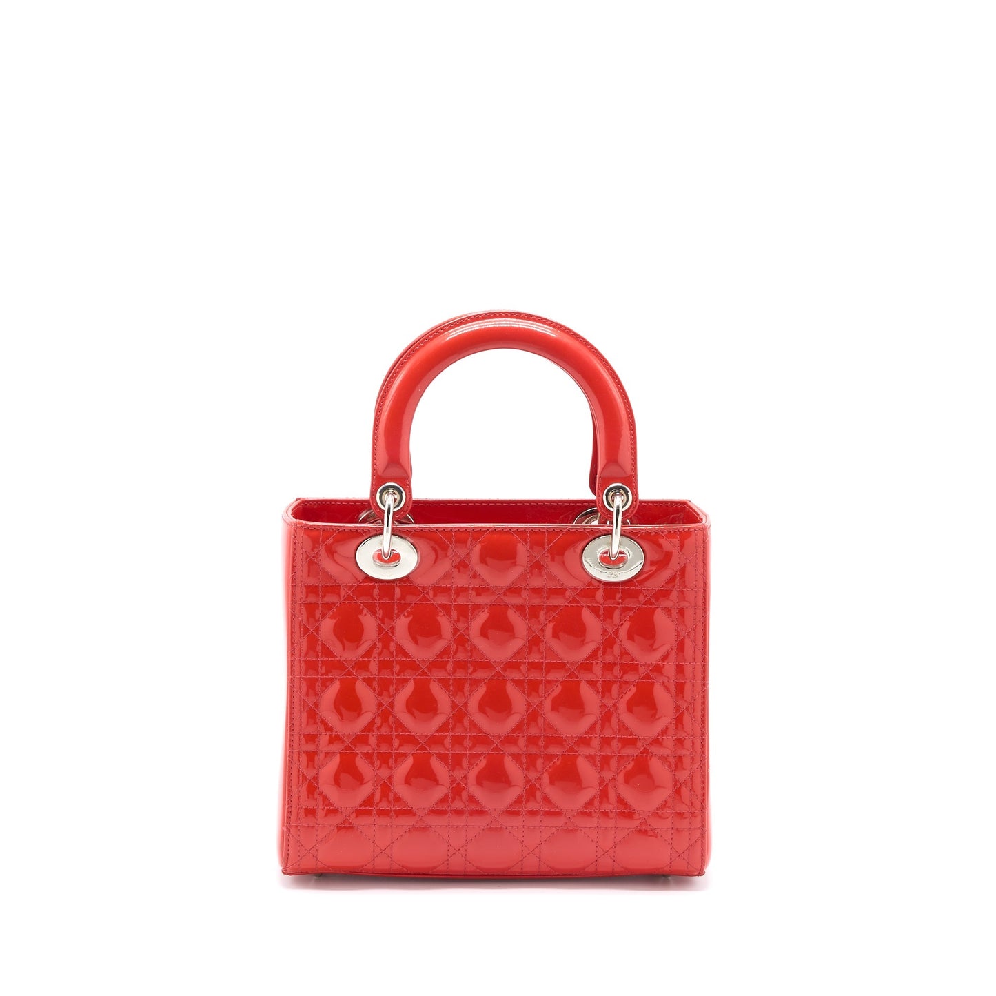 Luxury Dior Medium Lady Luxury Dior Patent Coral SHW