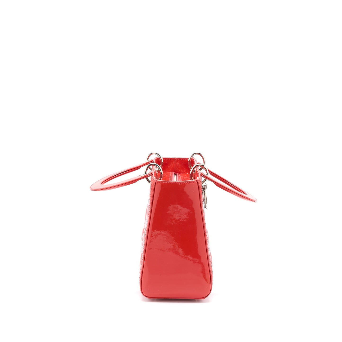 Luxury Dior Medium Lady Luxury Dior Patent Coral SHW