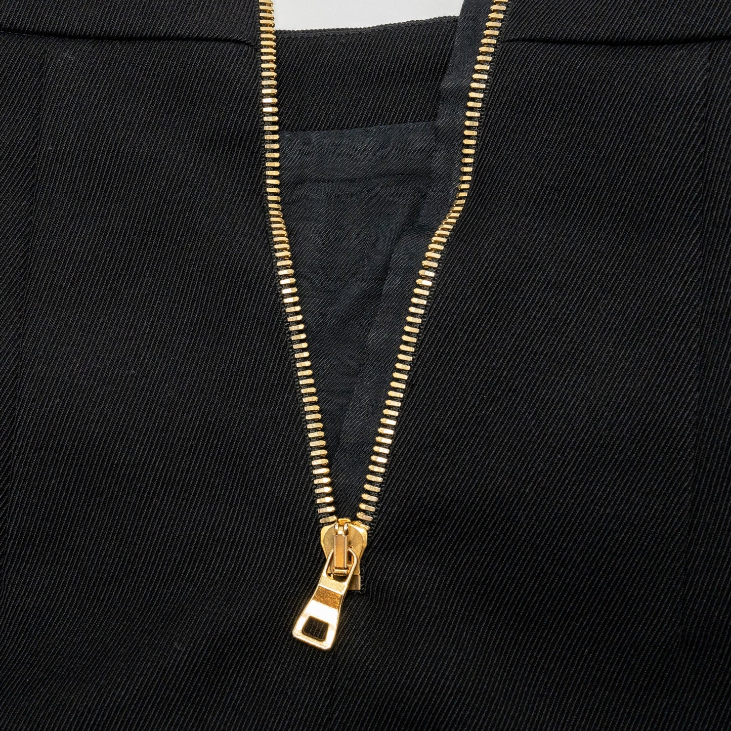Balmain Size 34 Mini Skirt With Golden Button-detail Wool Black