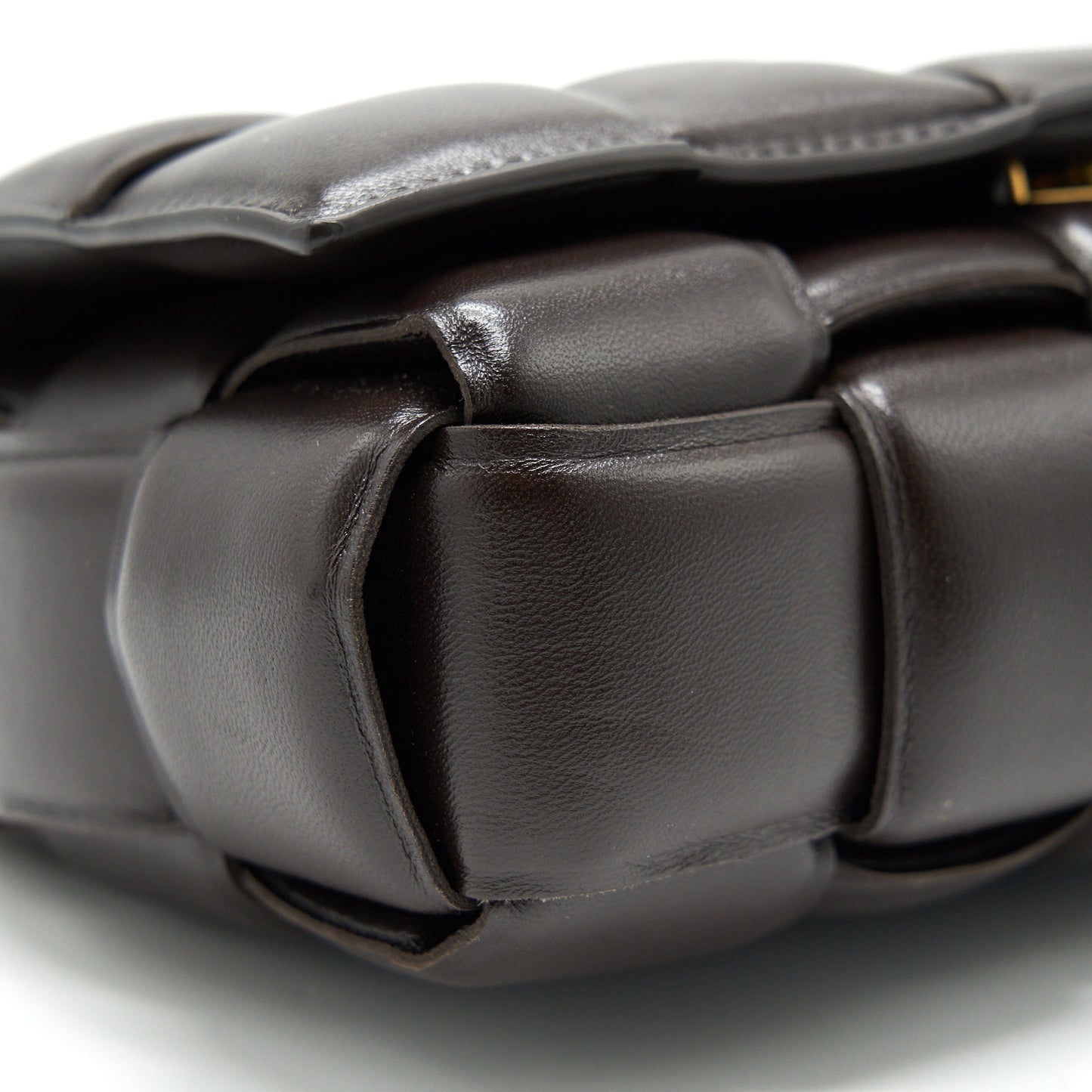 Bottega Veneta Cassette Bag with Chain Brown GHW