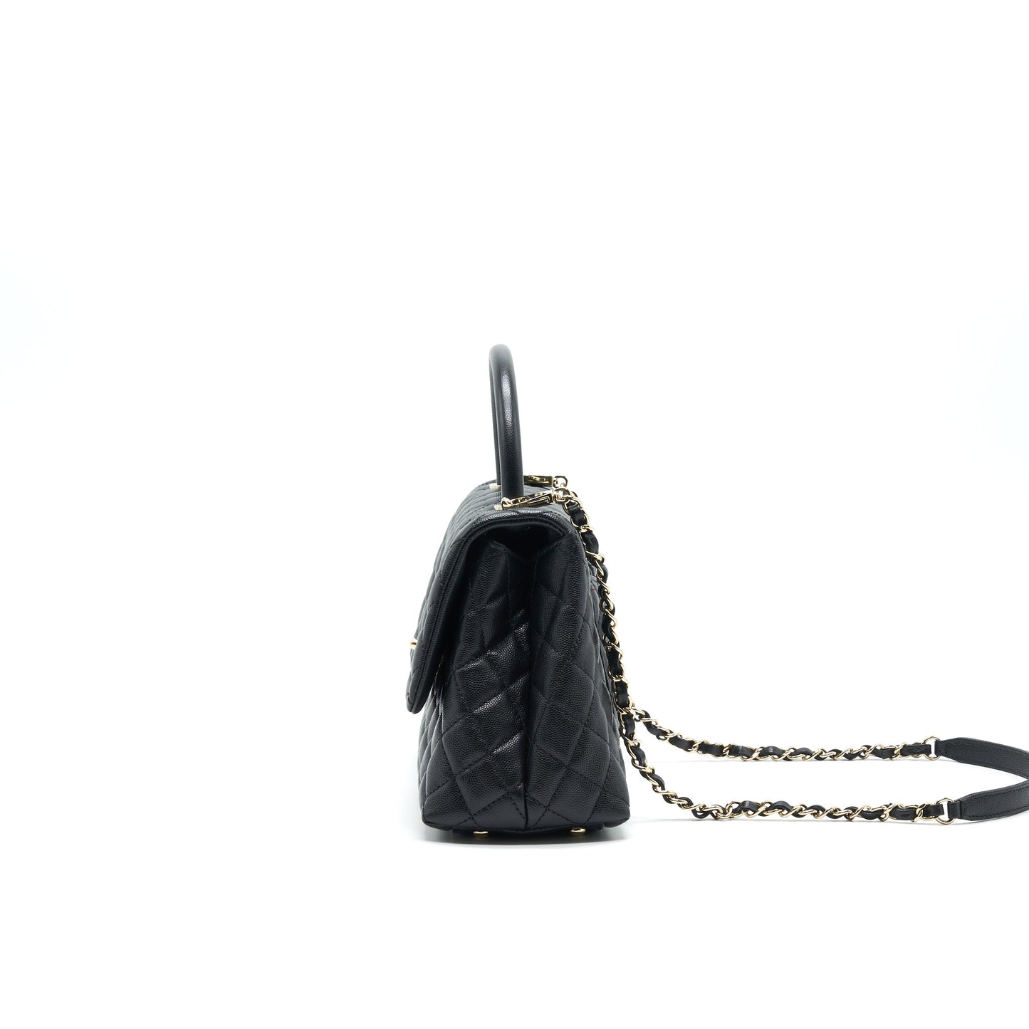 Chanel Small Coco Handle Flap Bag Caviar Black LGHW