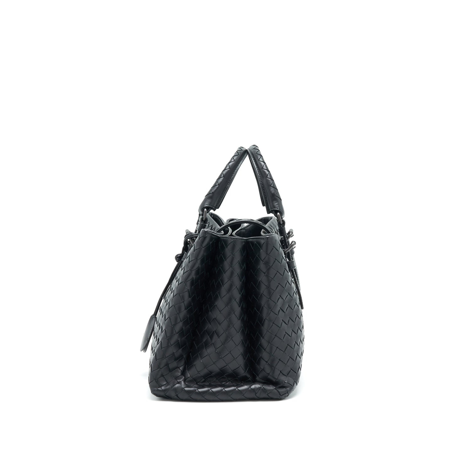Bottega Veneta Intrecciato Roma Bag Black