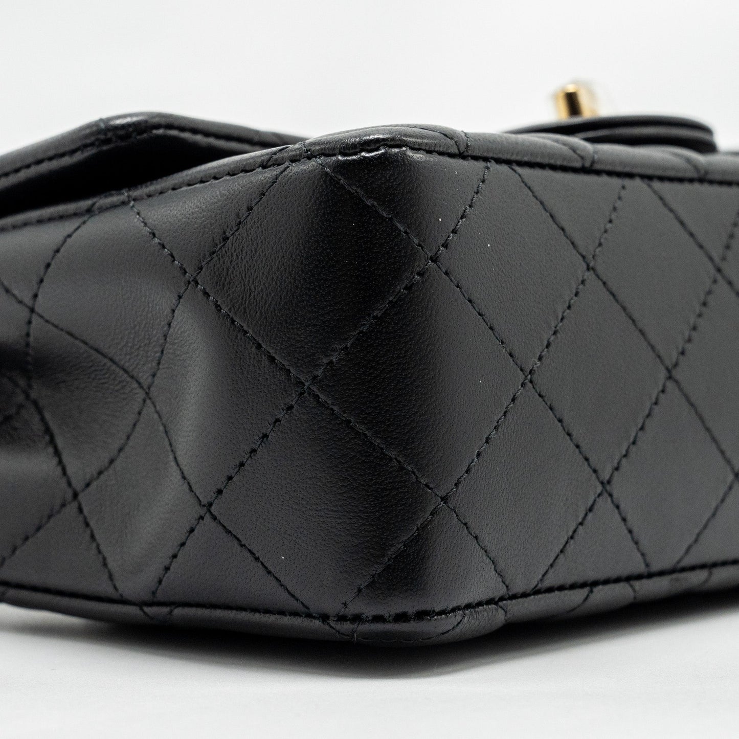 Chanel Mini Rectangular Flap Bag Lambskin Black LGHW (microchip)