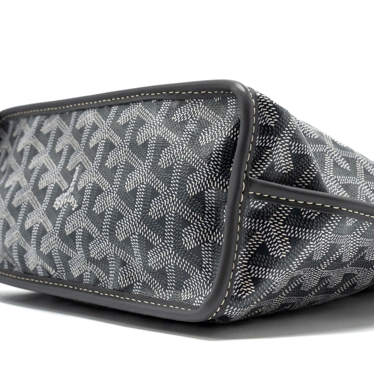 Goyard Mini Anjou Tote Bag Goyardine Canvas/Calfskin Grey SHW