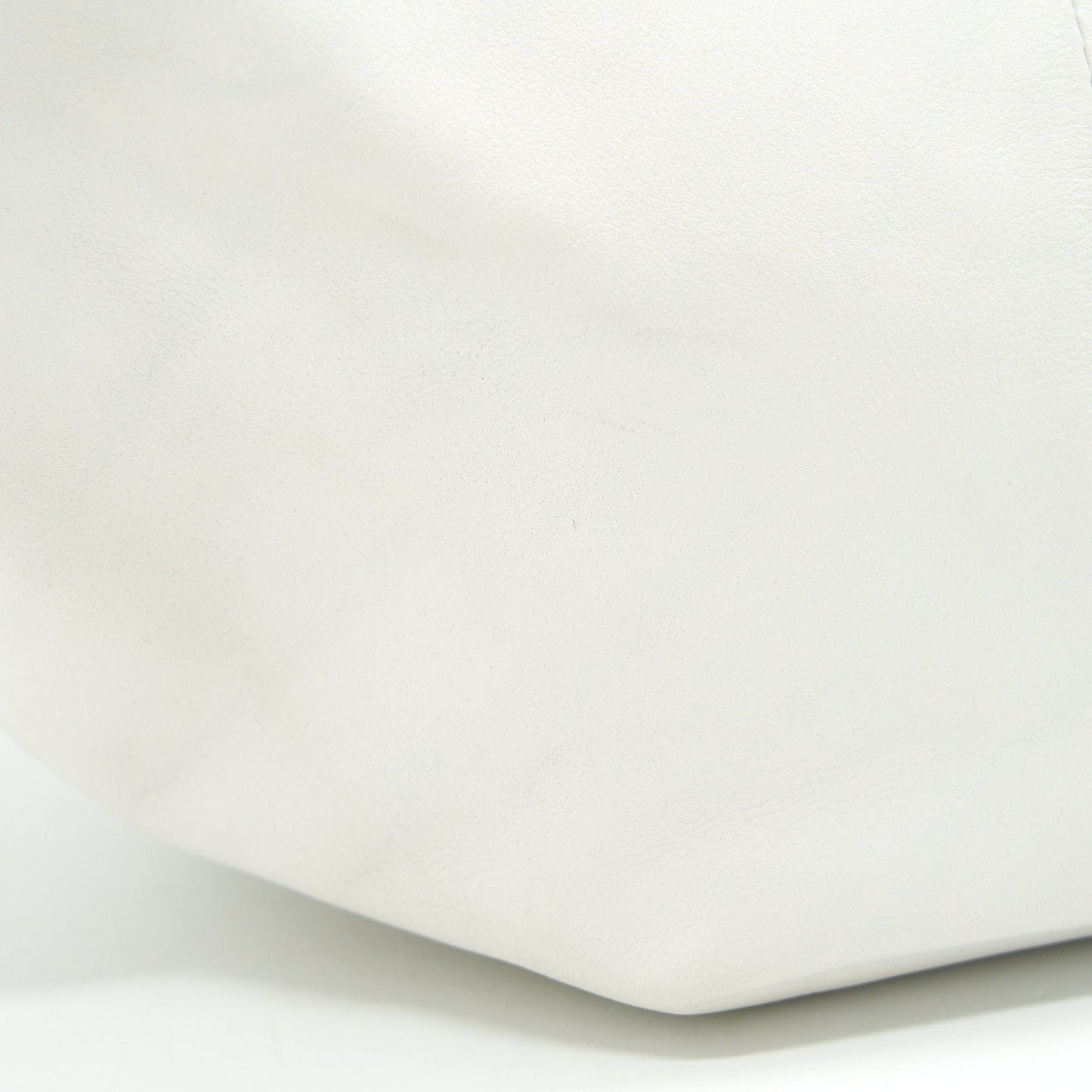 Bottega Veneta Double Knot Leather Shoulder Bag White