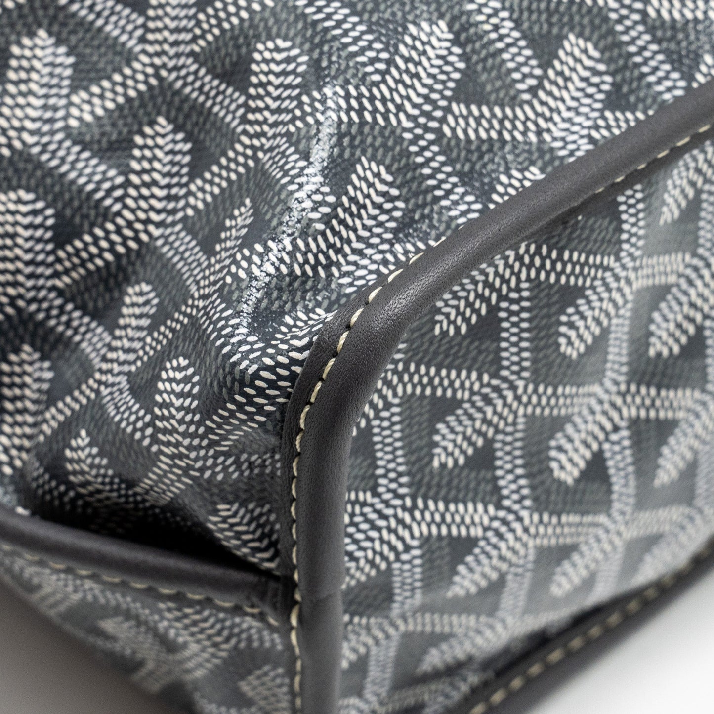 Goyard Mini Anjou Tote Bag Goyardine Canvas/Calfskin Grey SHW