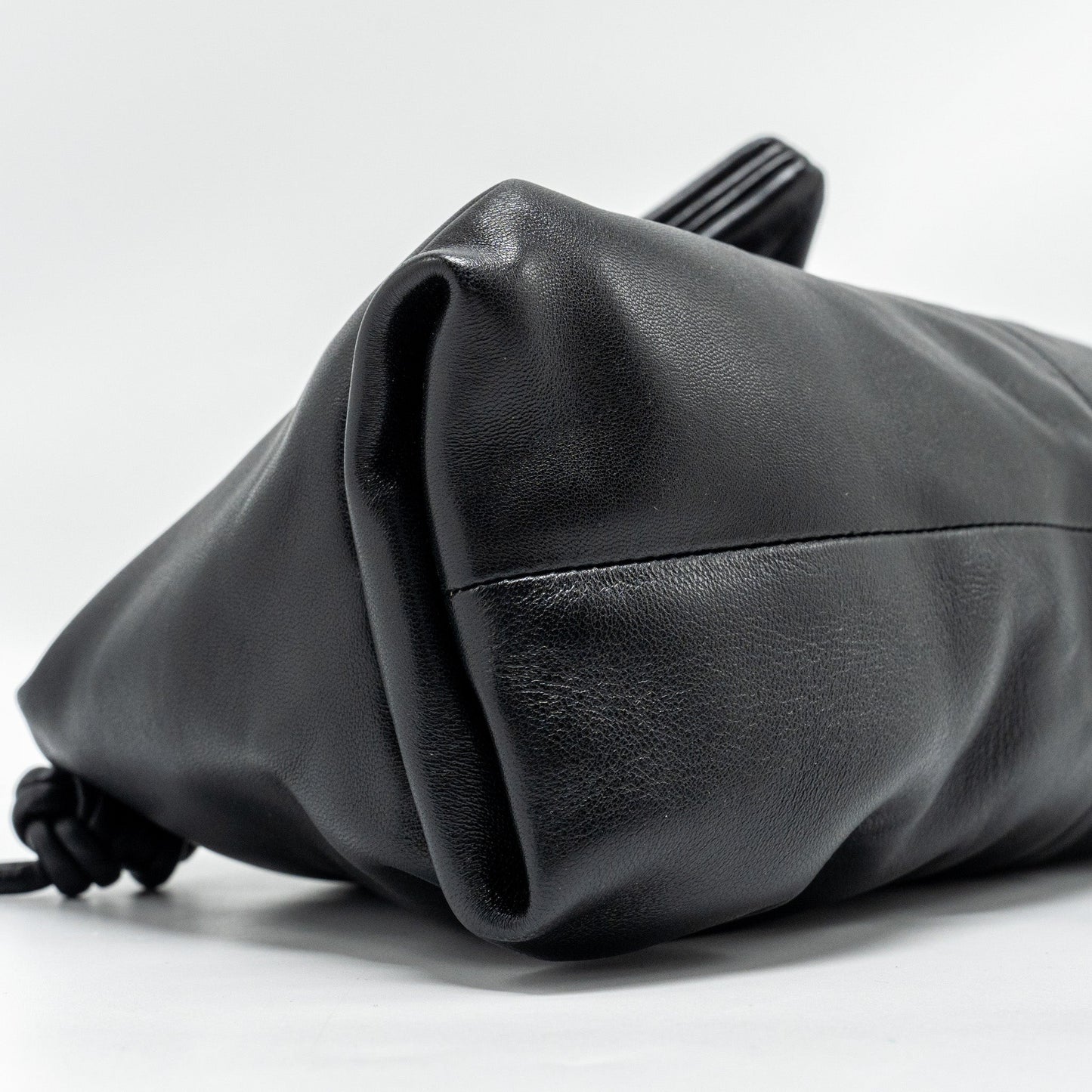 Bottega Veneta Trine Envelop Clutch Leather Black SHW
