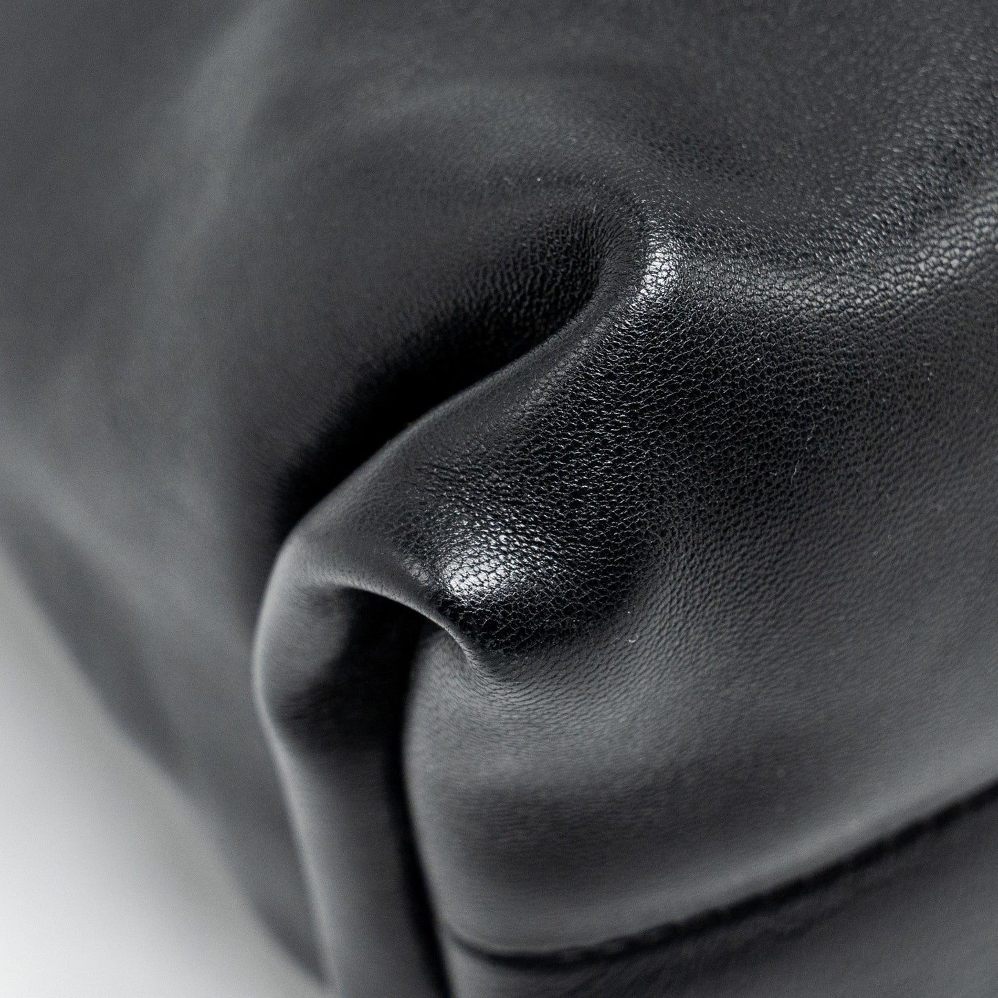 Bottega Veneta Trine Envelop Clutch Leather Black SHW