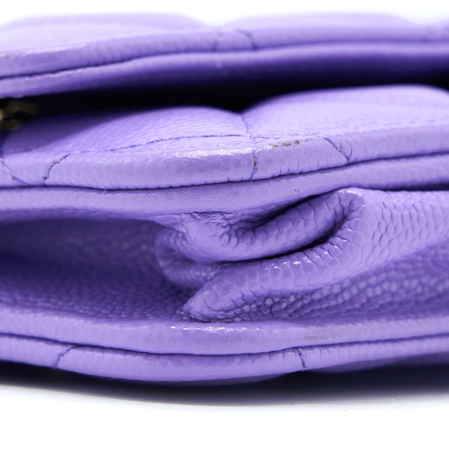 Chanel Classic Wallet On Chain Caviar Purple LGHW