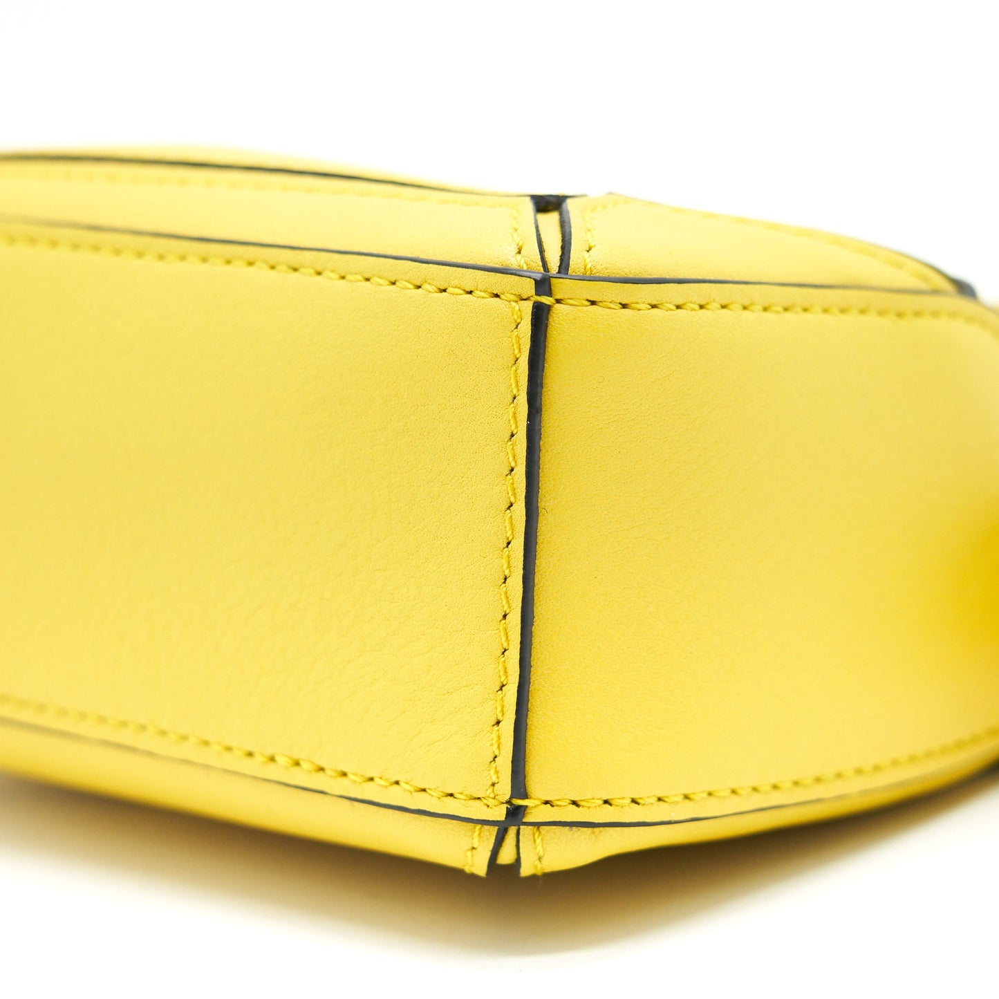 Loewe Nano Puzzle Bag in Classic Calfskin Yellow SHW
