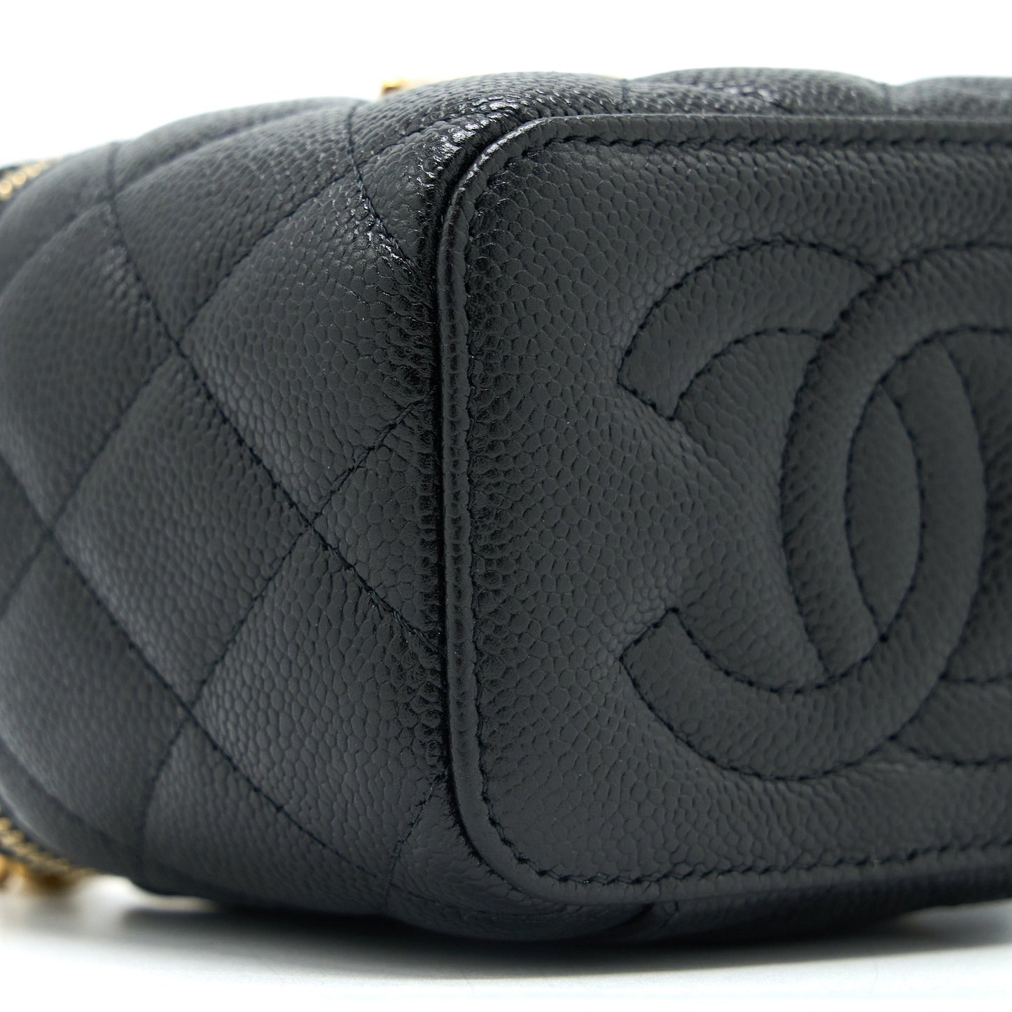 Chanel 23P Coco Love Mini Vanity Case Caviar Black GHW (Microchip)