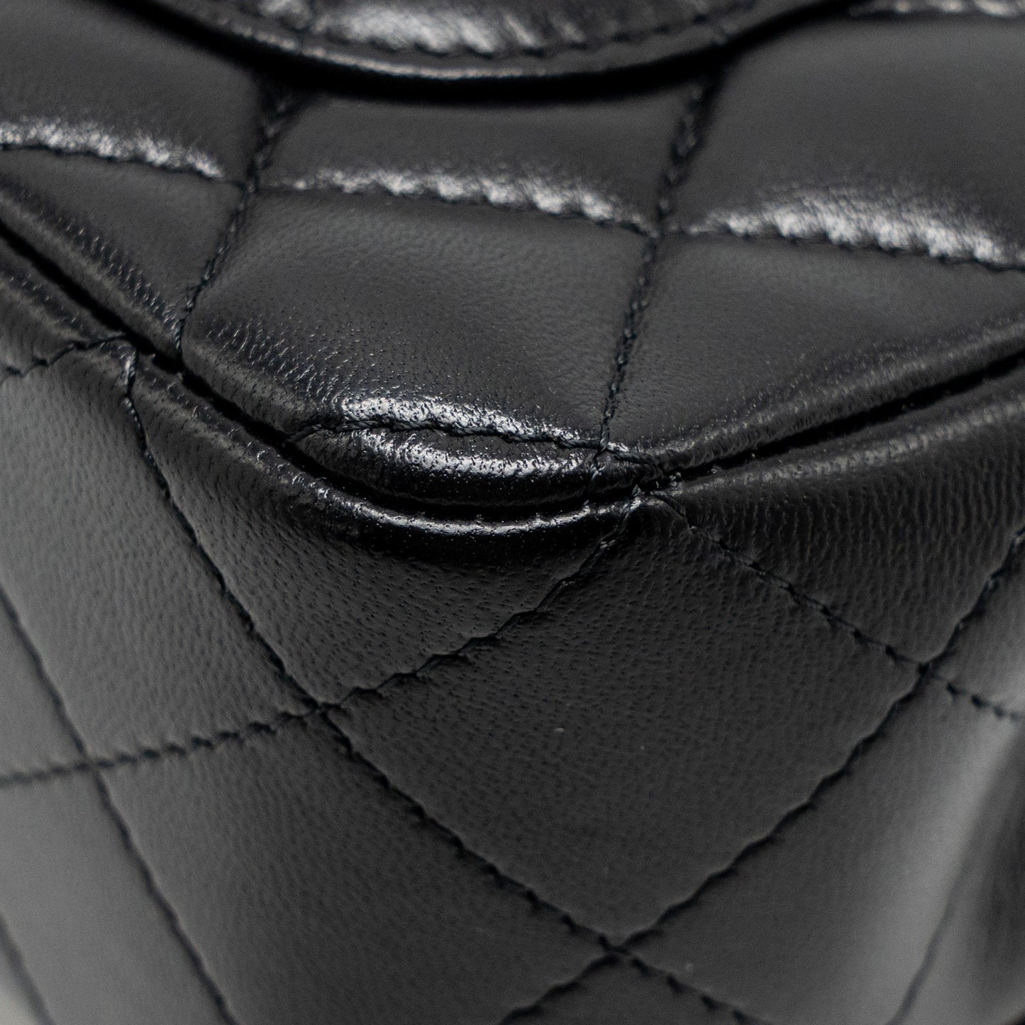 Chanel Top Handle Mini Rectangular Lambskin Black LGHW (Microchip)