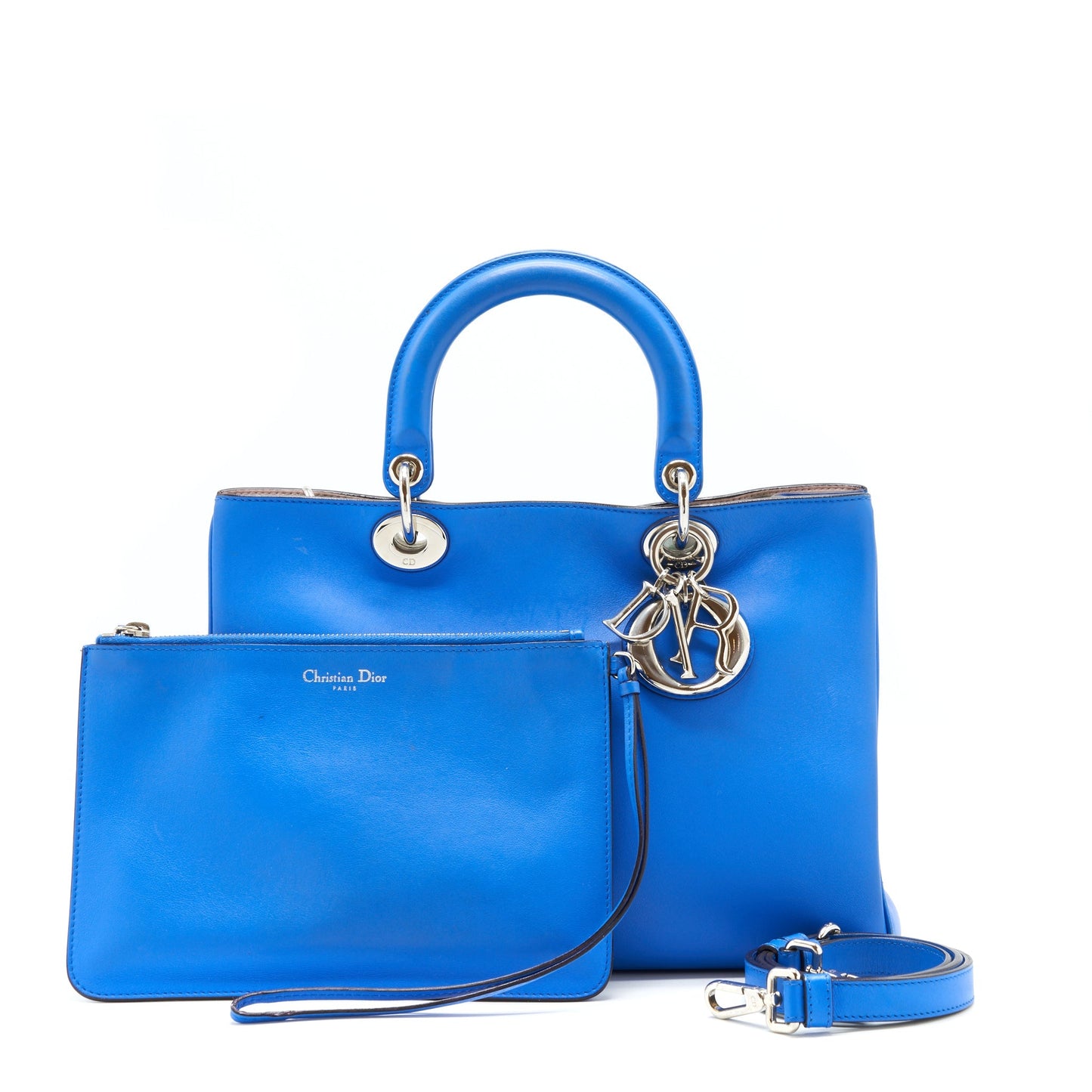 Luxury Dior Luxury Diorissimo Tote bag Blue SHW