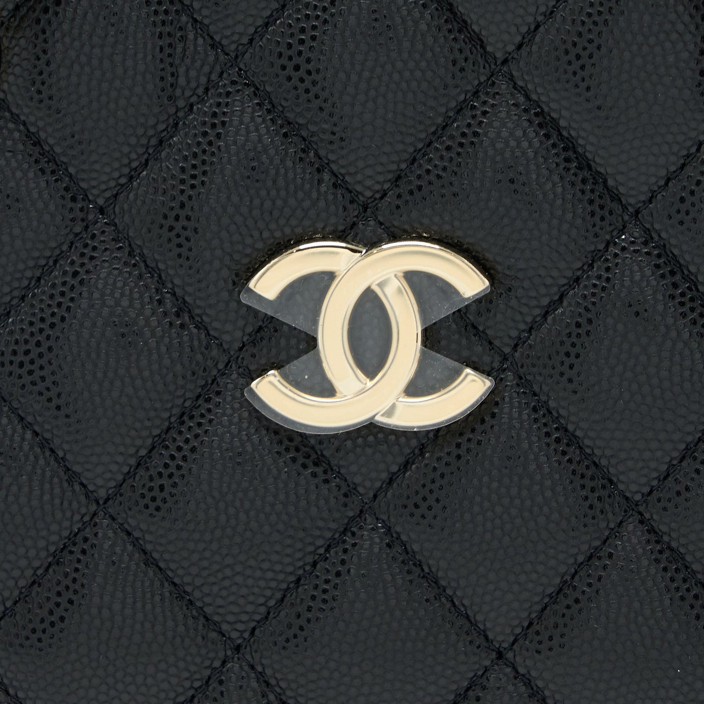 Chanel Mini Bucket Tote Bag Caviar Black LGHW (Microchip)