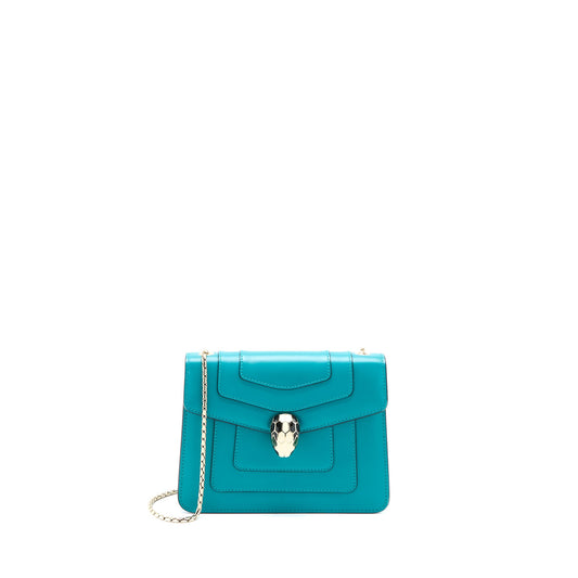 Bvlgari Serpenti Forever Crossbody Bag Calfskin Green LGHW
