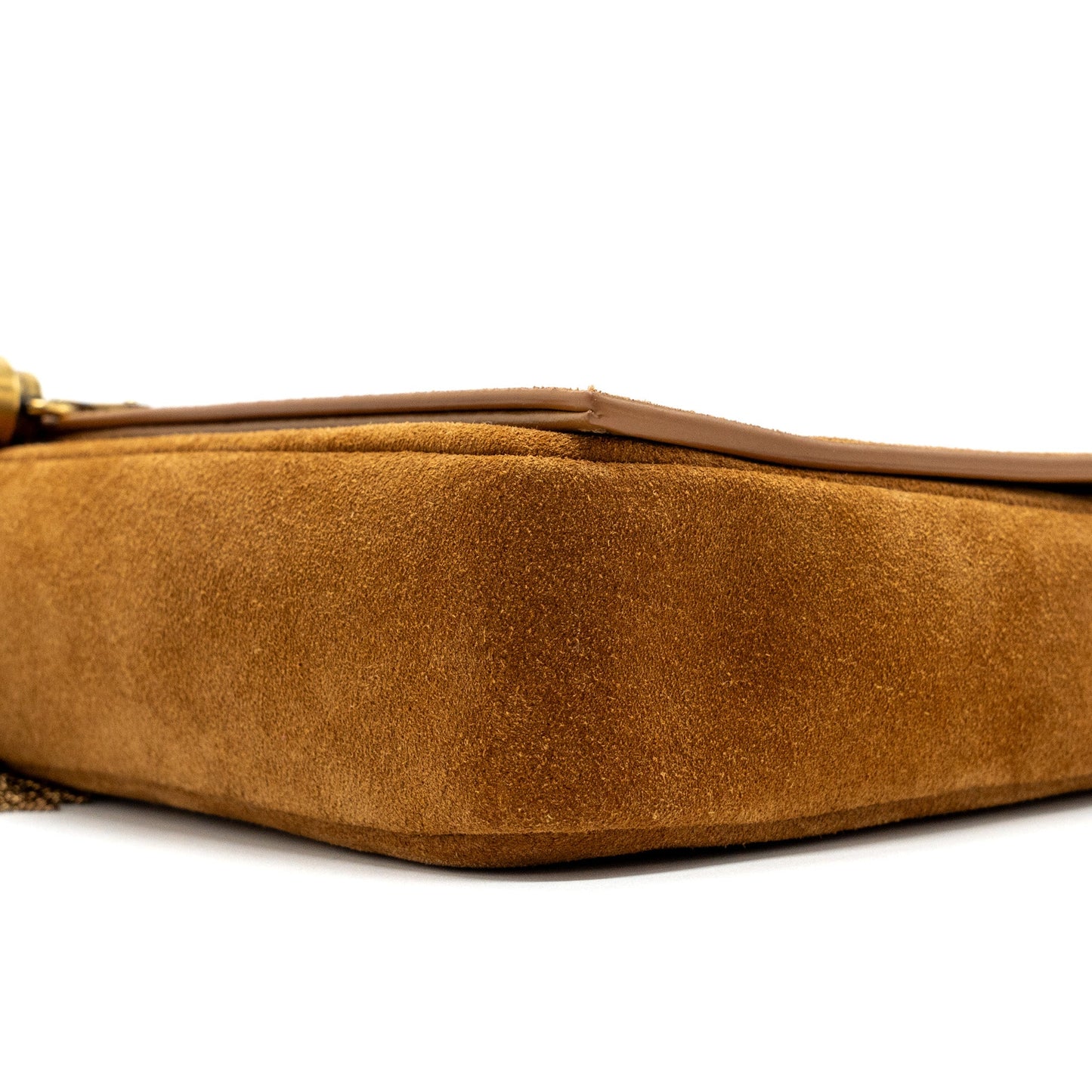 Saint Laurent Kate Tassel Crossbody Bag Suede Brown GHW