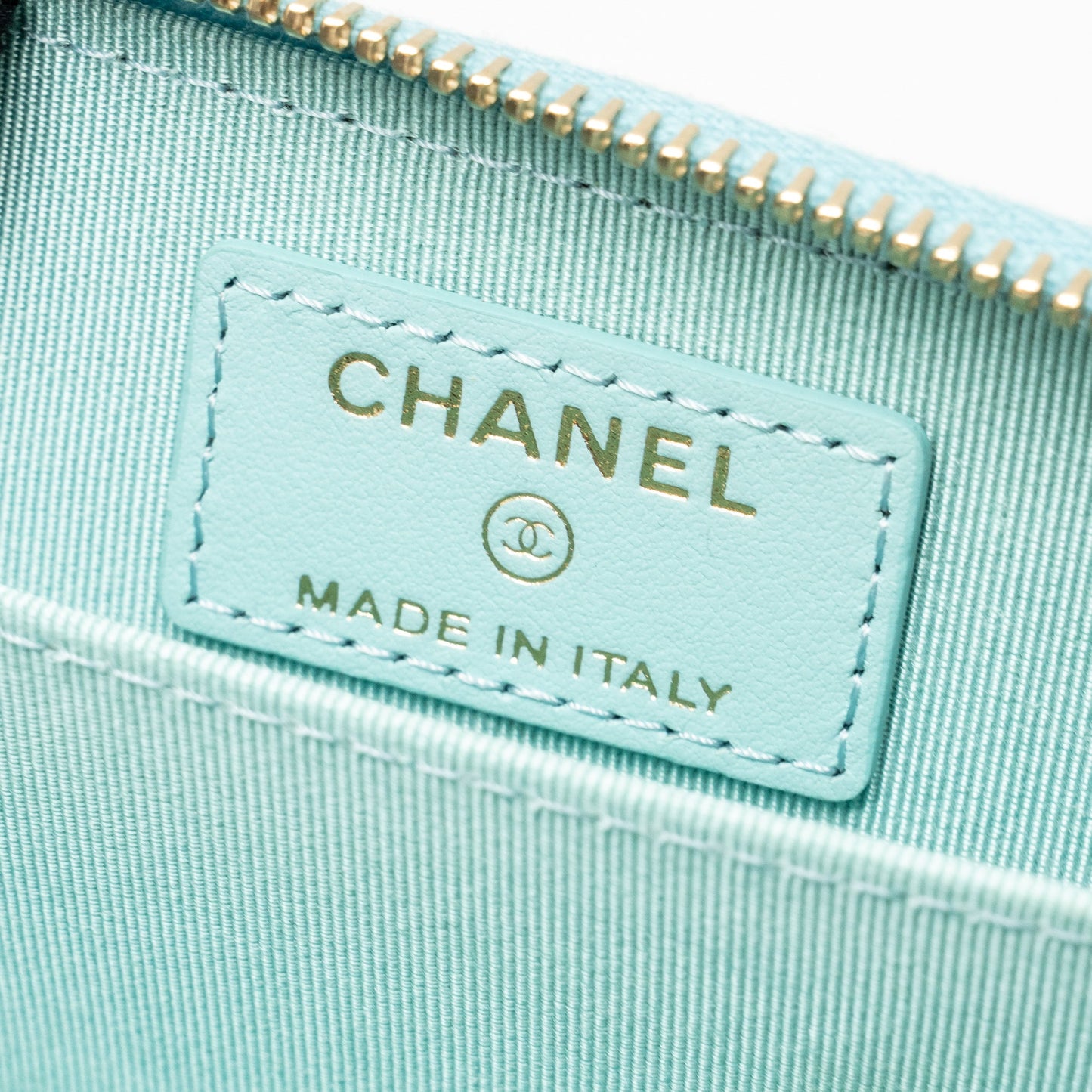 Chanel O-Coin Purse Caviar Light Blue GHW